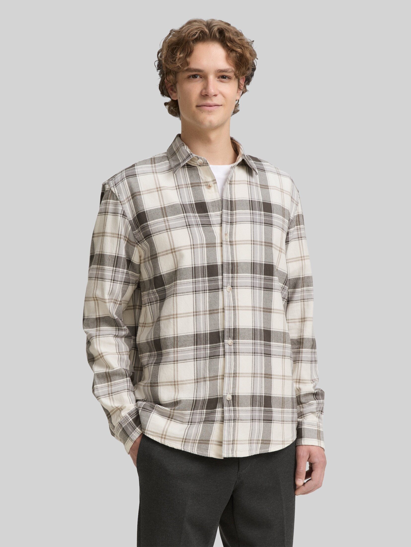 TOM TAILOR Denim Langarmhemd Blusen & Shirts Relaxed Fit Hemd mit Karomuster