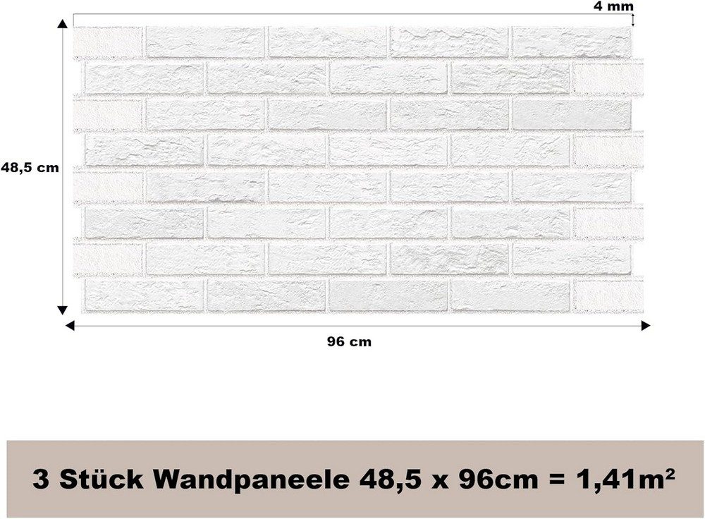 MDEKOR 3D Wandpaneel PVC Wandverkleidung 48,5x96 günstig online kaufen