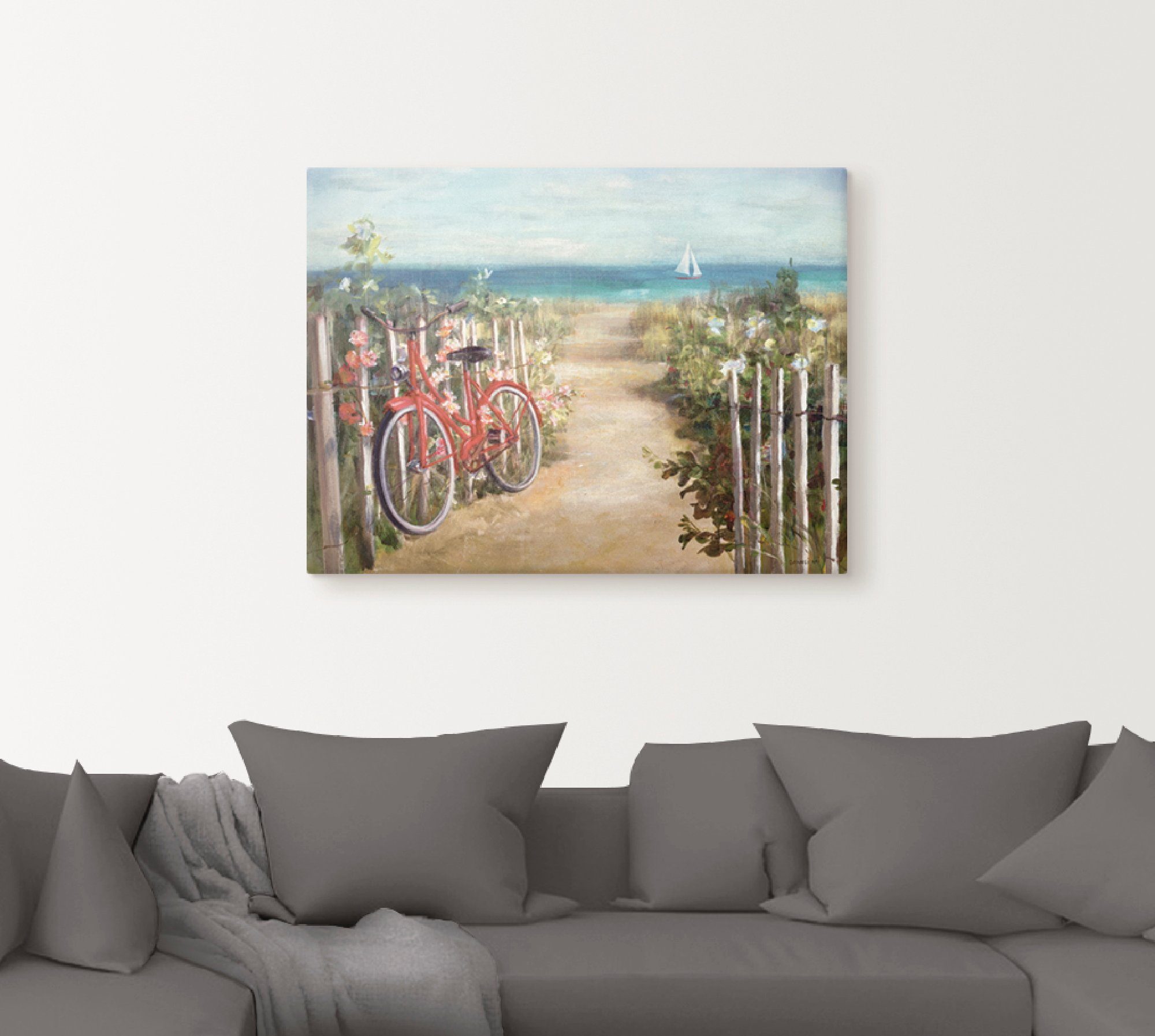 Artland Wandbild Sommerfahrt, Fahrräder (1 St), als Leinwandbild, Poster in verschied. Größen