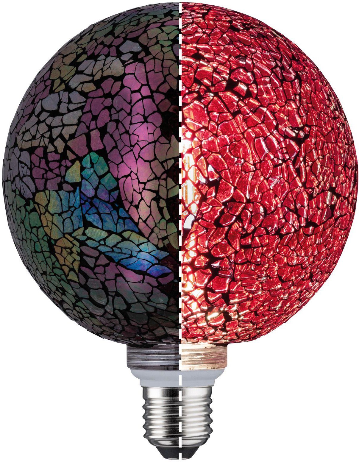 Paulmann E27 Rot LED-Leuchtmittel dimmbar, 2700K E27, 1 Mosaic Warmweiß St., Miracle