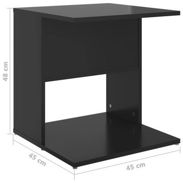 möbelando Beistelltisch Ackendorf (B/H/T: 45x48x45 cm), in Hochglanz-Schwarz