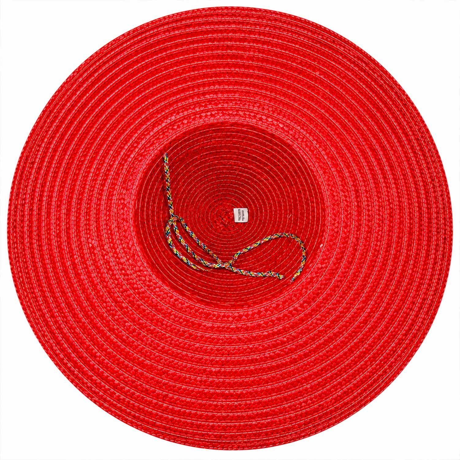 Funny Fashion Strohhut Mexiko Sombrero mit Troddeln - Ø 60 cm