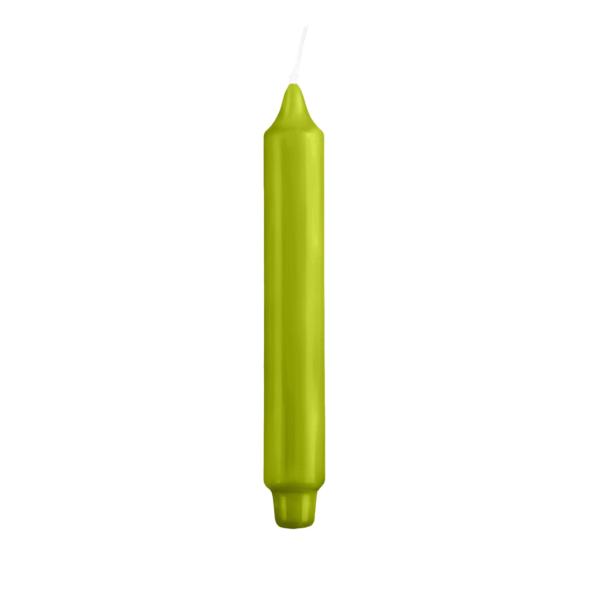 Kopschitz Kerzen Tafelkerze Stabkerzen mit Zapfenfuß Lime 400 x Ø 30 mm, 12 Stück