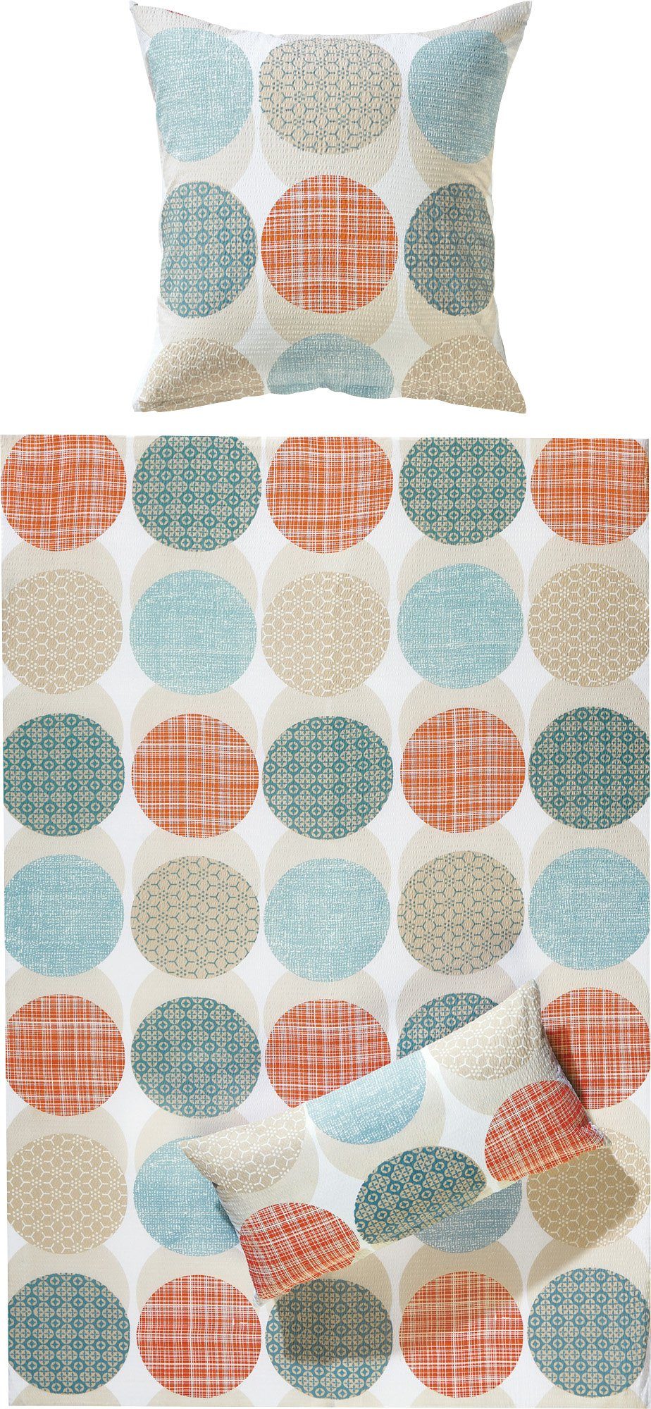 REDBEST Bettwäsche Bettwäsche, Seersucker, Kreise günstig online kaufen