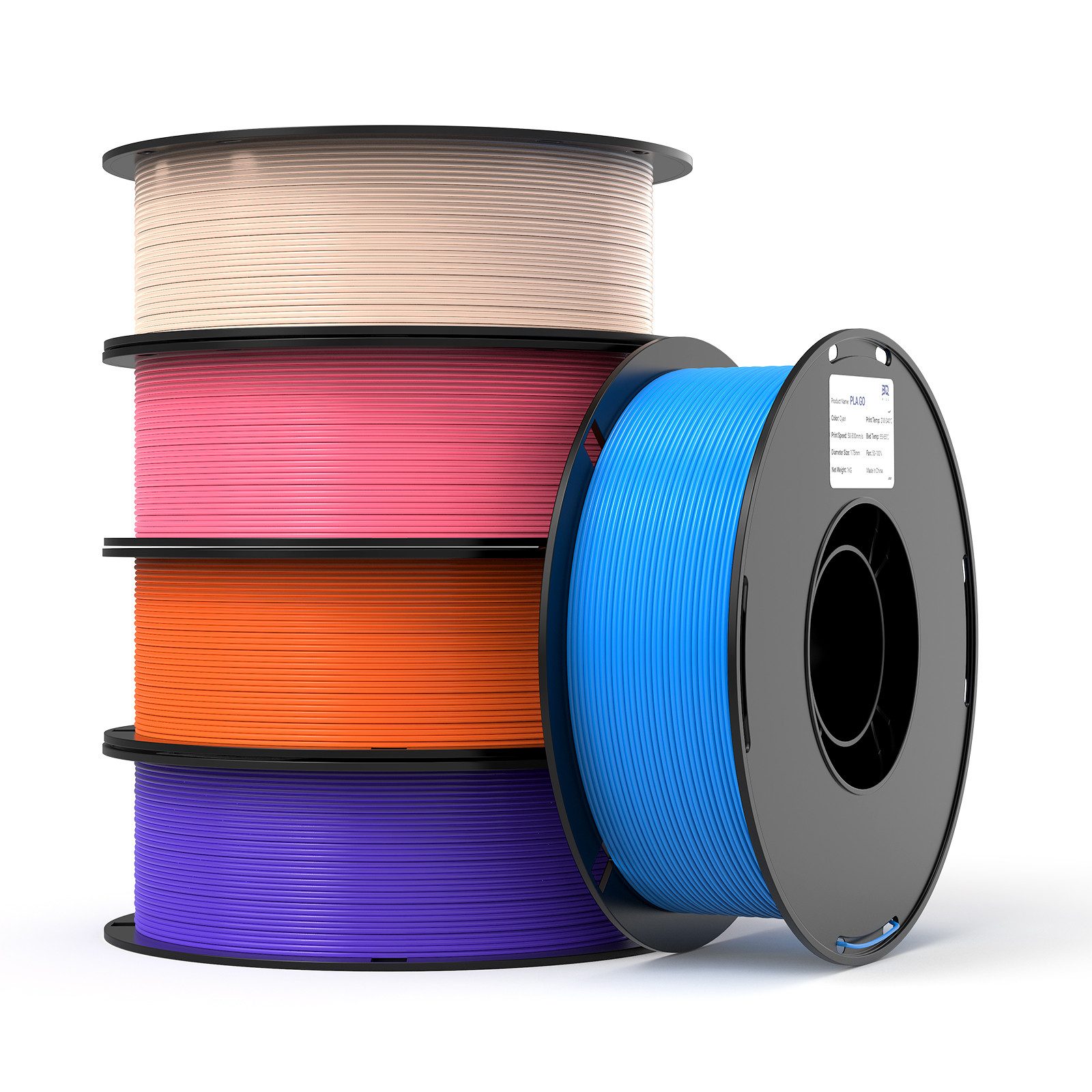 Insma Filament 3D Drucker PLA Filament 1,75mm 5KG Set 5 Farben, Hohe Maßgenauigkeit & Zähigkeit 3D-Druckmaterialien