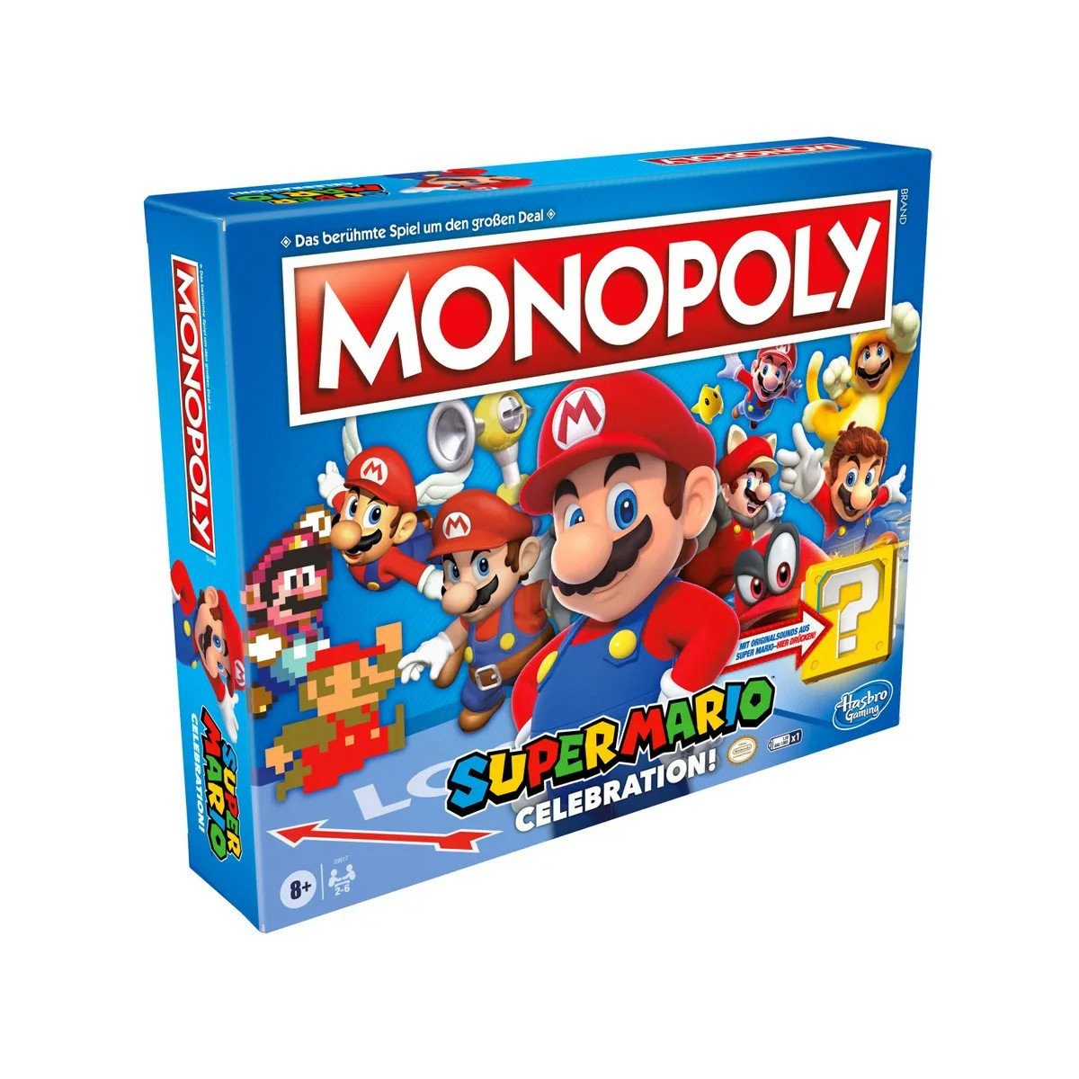 Super Brettspiel Monopoly Spiel, mit Sounds Hasbro Celebration, Mario original
