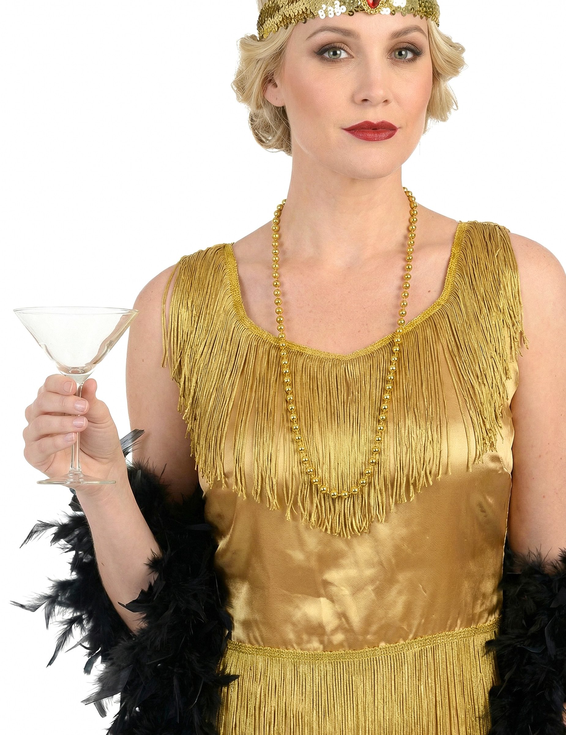 JADEO Kostüm Charleston-Kleid 20er-Kostüm gold