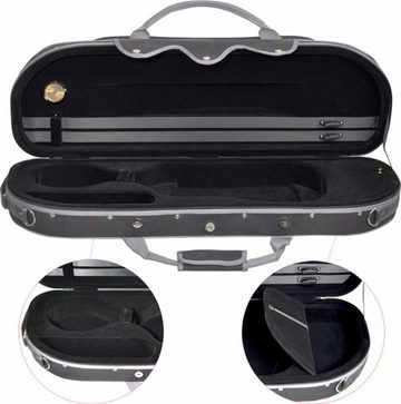 Steinbach Violinen-Koffer 4/4 Geigenkoffer abgerundetes Modell schwarz mit Rucksackgarnitur
