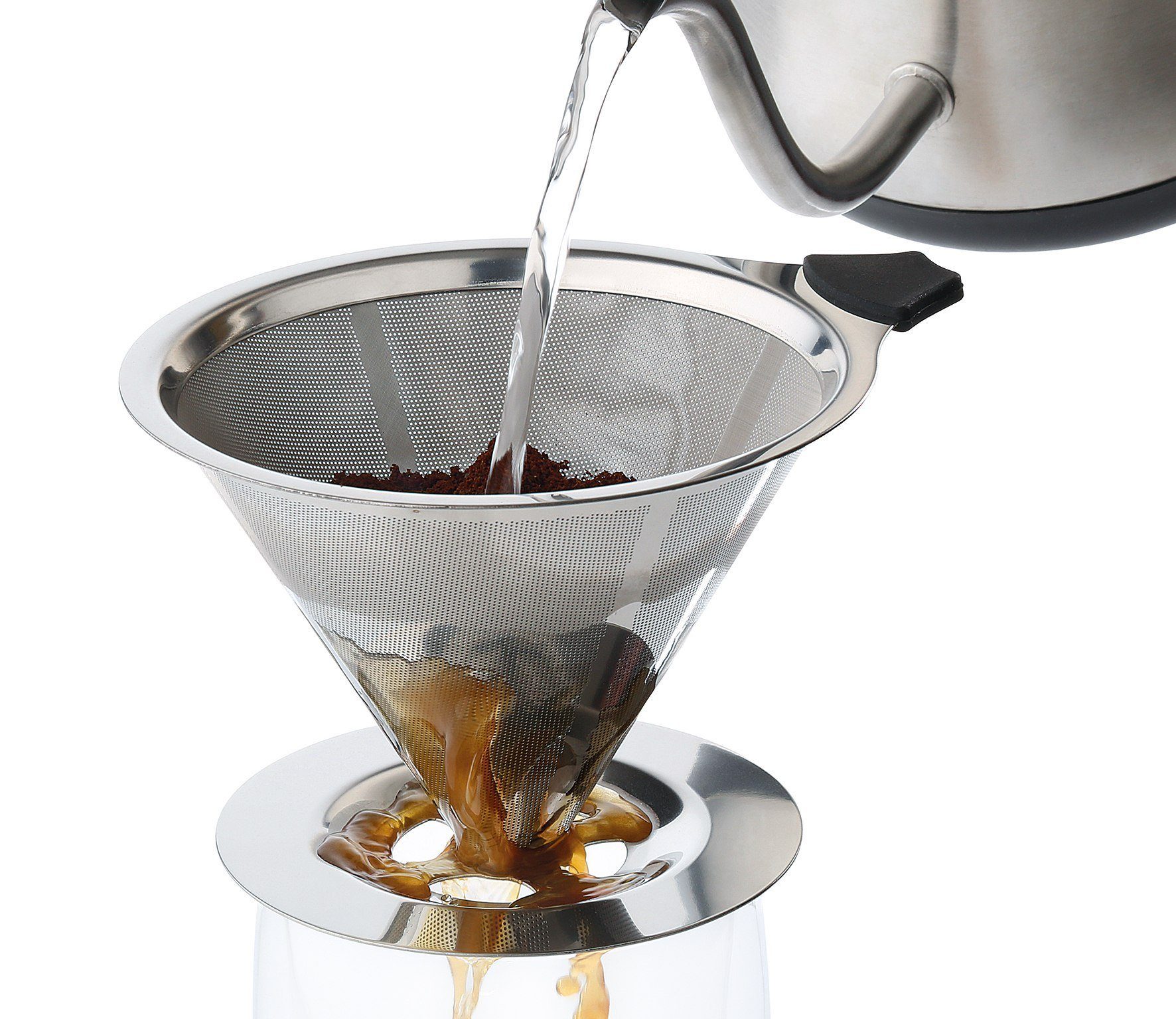 Cilio Permanentfilter Cilio - Permanent Kaffee Filter Dauerfilter Kaffeebereiter Edelstahl