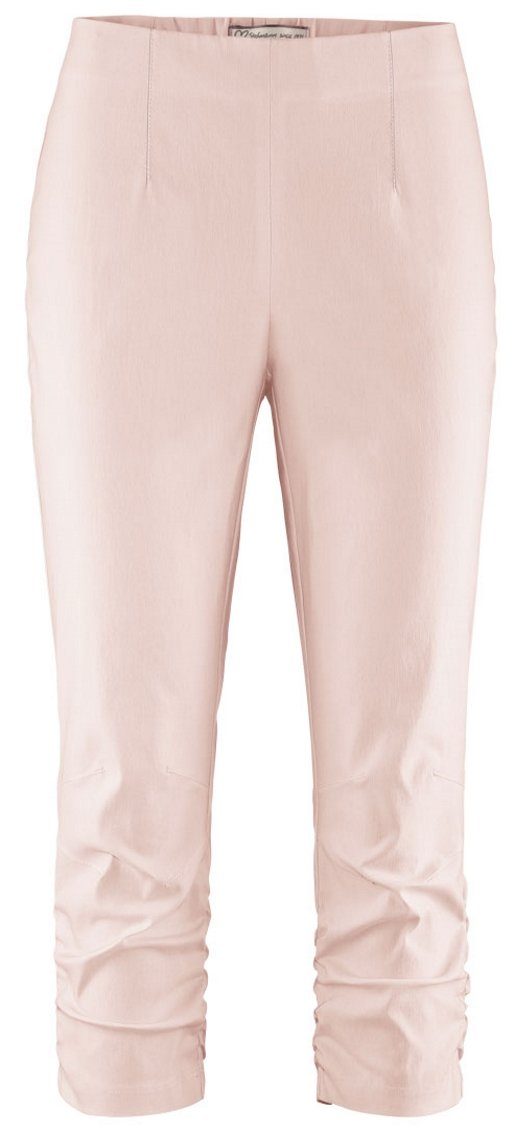 Bund, lady elastischer seitliche pink Raffung ohne Verschluss am Bein, Stehmann Maria-530-14060 Caprihose