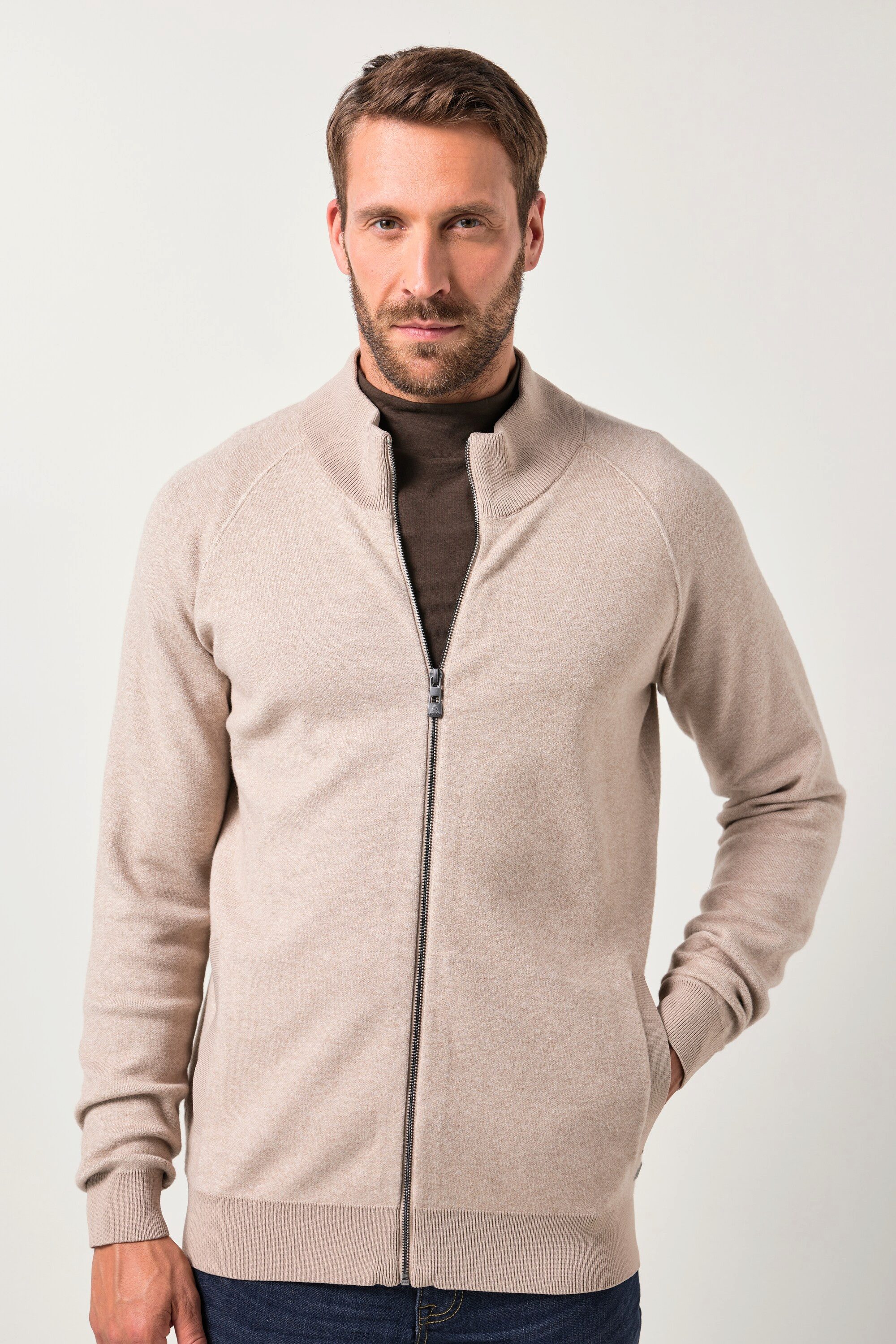 JP1880 Poloshirt Strickjacke Nachhaltigkeit recycelte Materialien