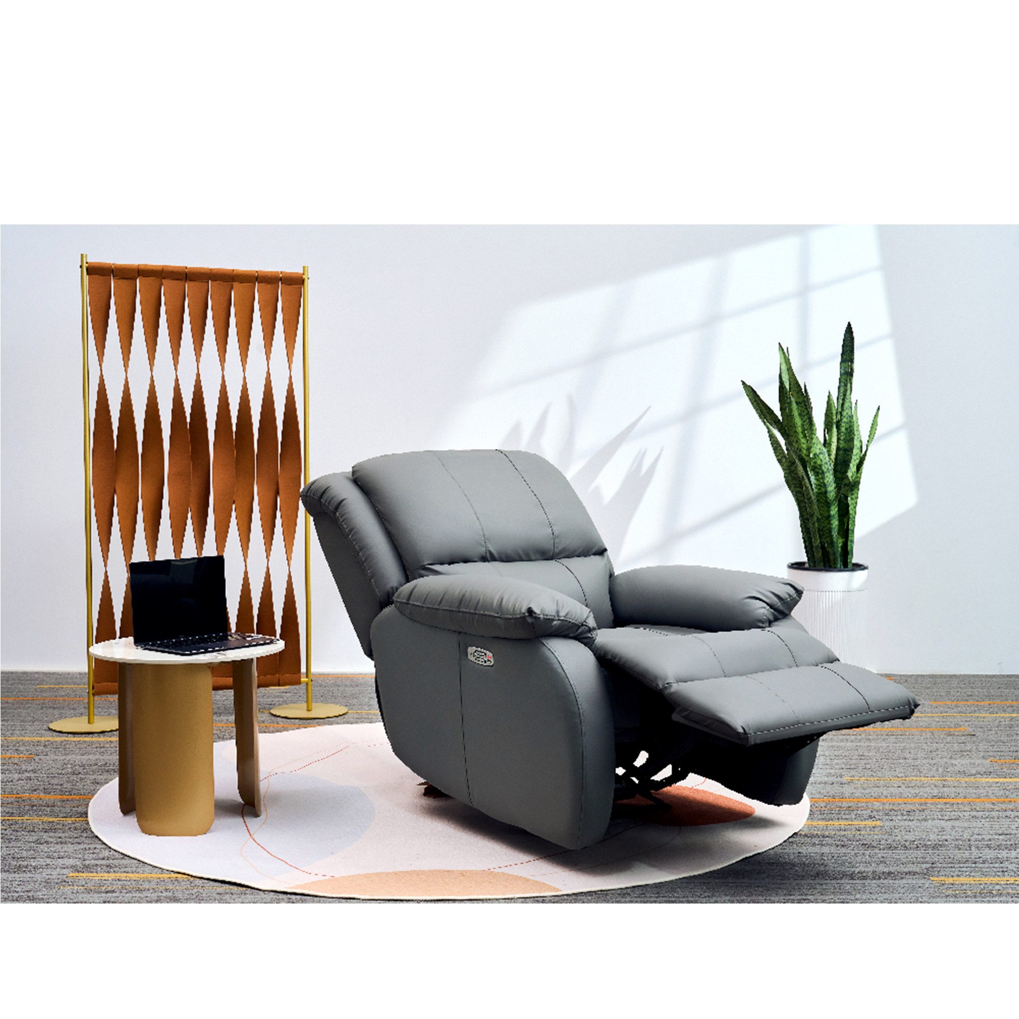Happy Home Massagesessel Elektrischer Massagesessel mit Beinanhebung & verstellbare Rückenlehne