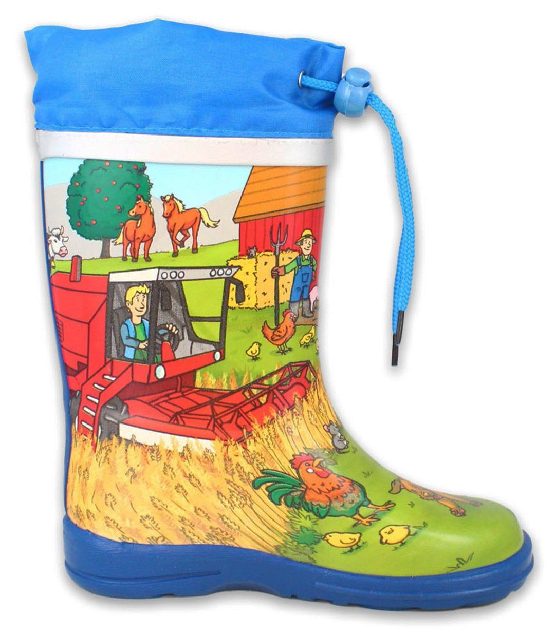 Beck Gummistiefel Bauernhof Gummistiefel (wasserdichter, schmaler Stiefel, für trockene Füße bei Regen und Matschwetter) herausnehmbare Innensohle, weicher flex – Bild 2 von 5