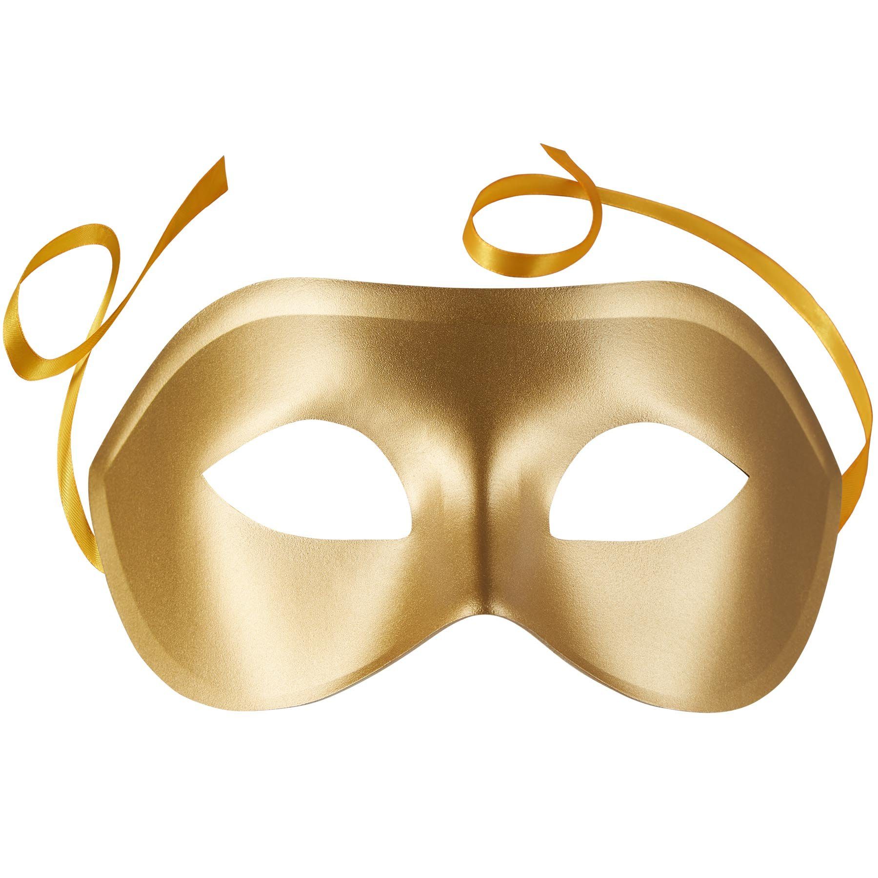 dressforfun Kostüm Faschingskleidung/Maskeradenverkleidung, in gold, Ca. 18 x 9 cm, Ergänzung zu vielen Outfits, Zwei feine Satin-Bänder bindbar, Ca. 40 g