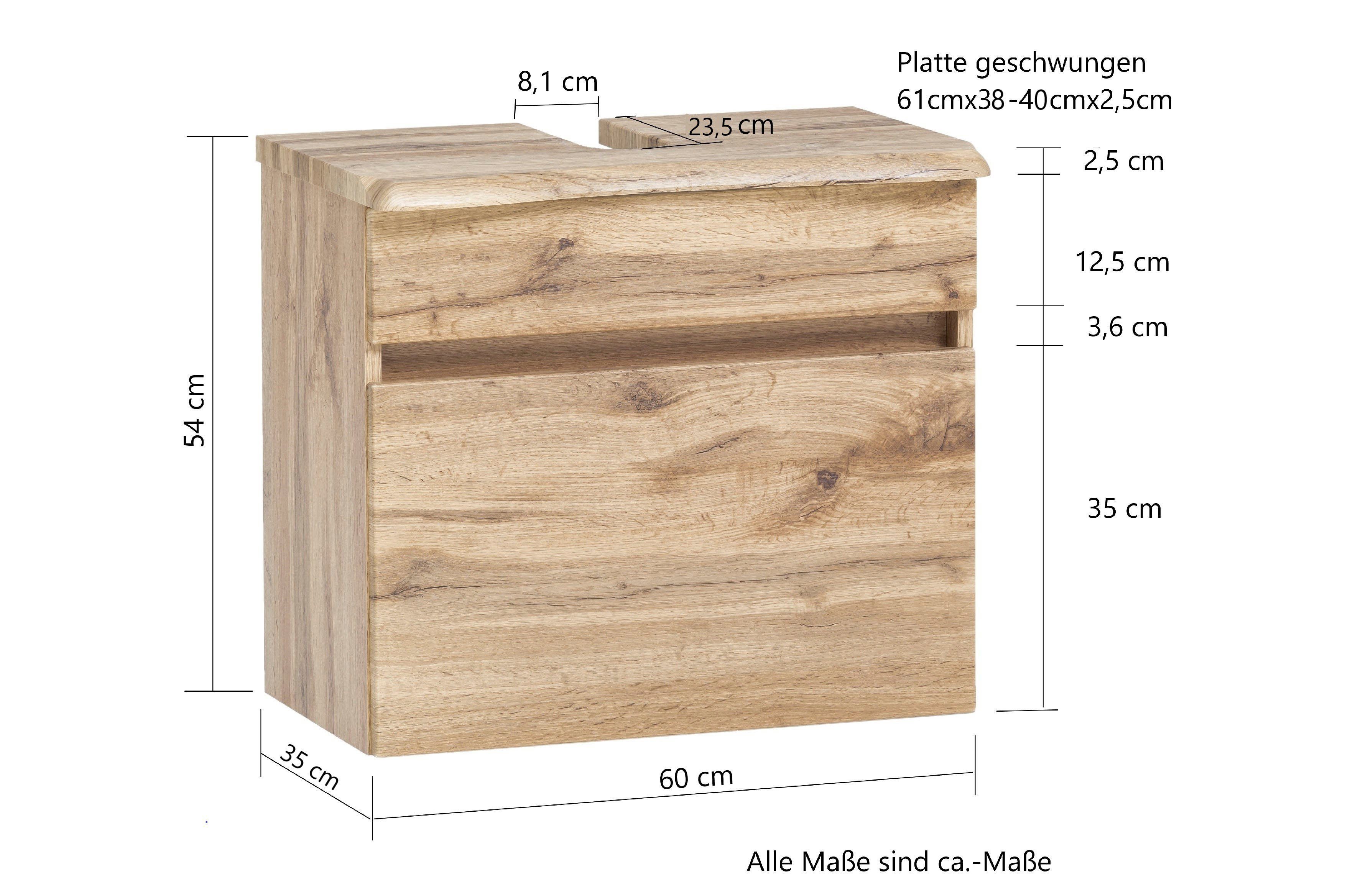 MÖBEL HELD wotaneiche | Waschbeckenunterschrank wotaneiche Lienz