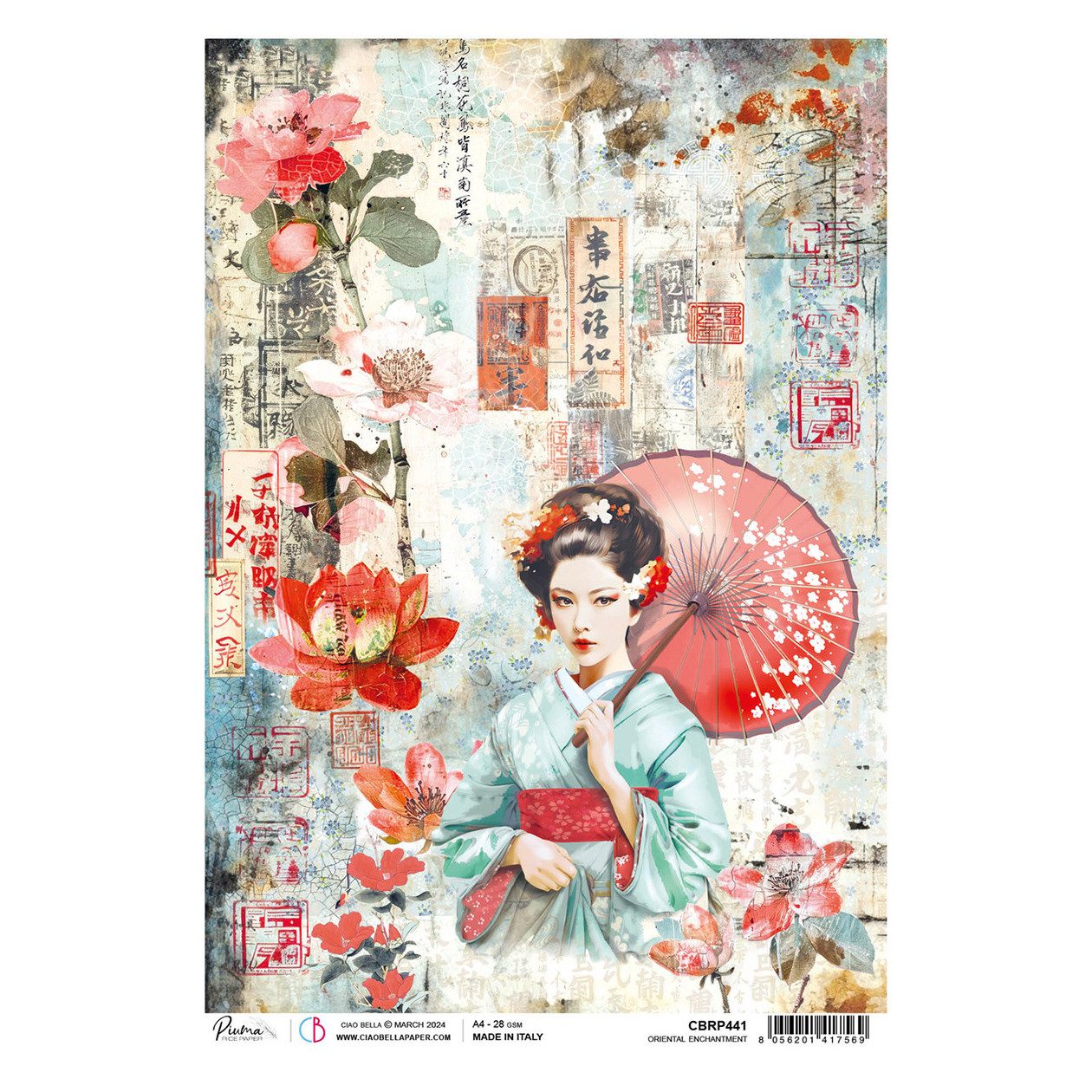 Ciao Bella Seidenpapier Land of the Rising Sun - Geisha, DIN A4