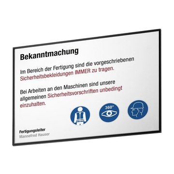 MOEDEL Hinweisschild Info-Schild A4 Schwarz