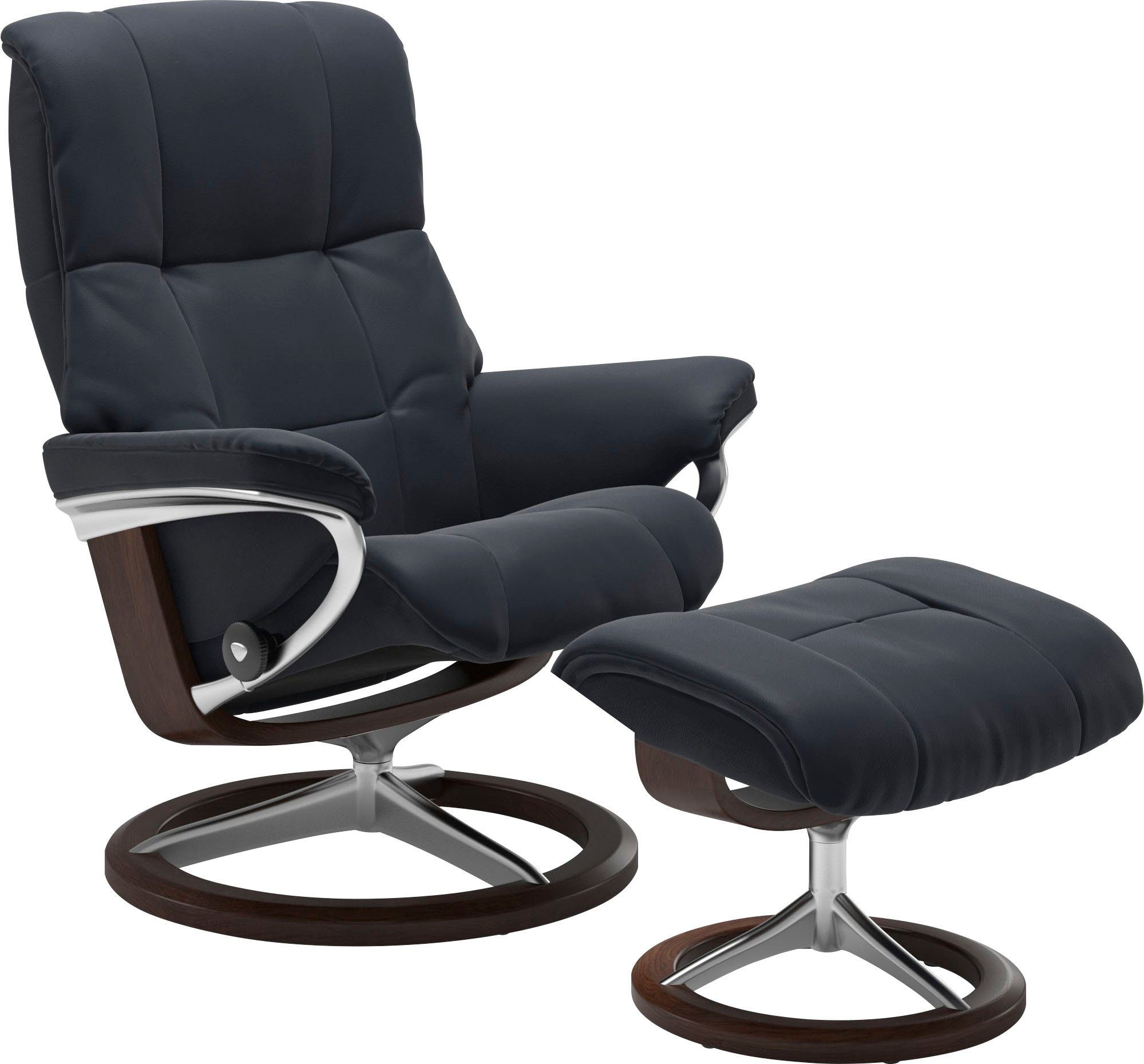 Stressless® Relaxsessel Mayfair (Set, Relaxsessel mit Hocker), mit Hocker, mit Signature Base, Größe S, M & L, Gestell Braun