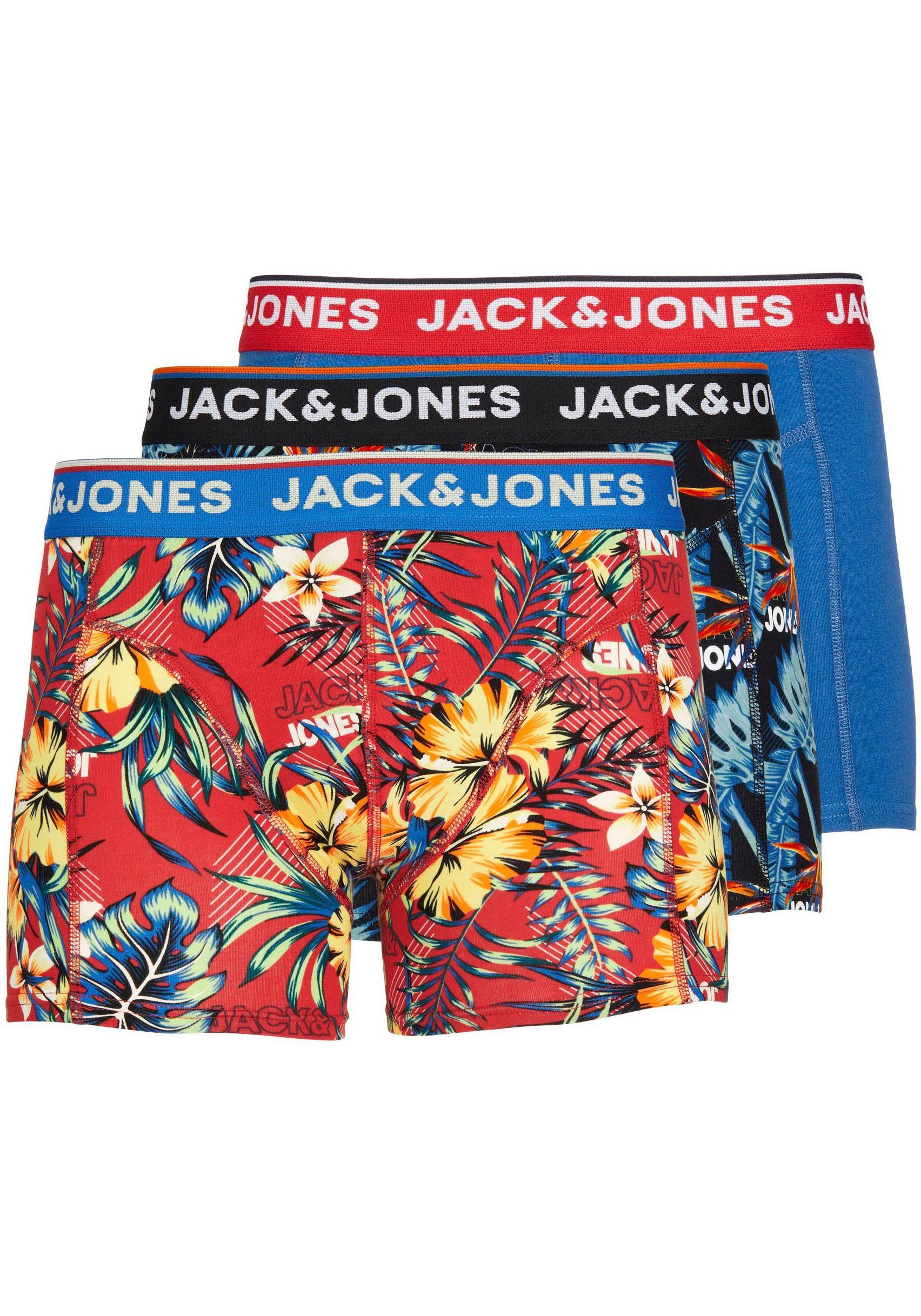 Jack & Jones Boxershorts JACAZORES TRUNKS 3 PACK (Packung, 3-St) black / pompain