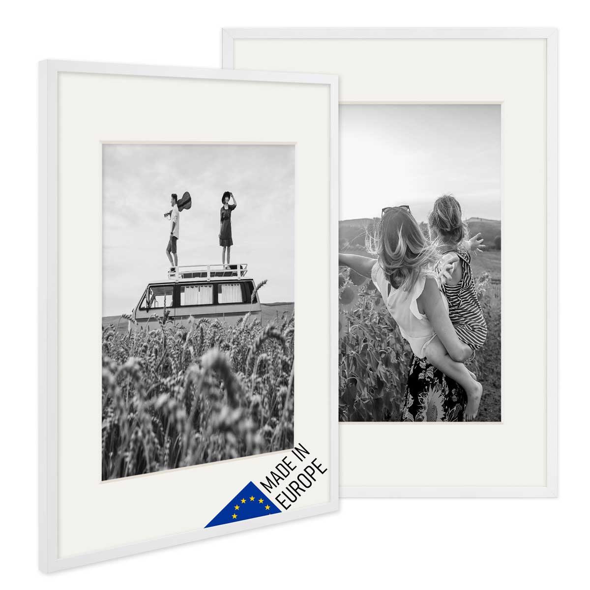 PHOTOLINI Bilderrahmen 2er Set Echtholz mit günstig online kaufen
