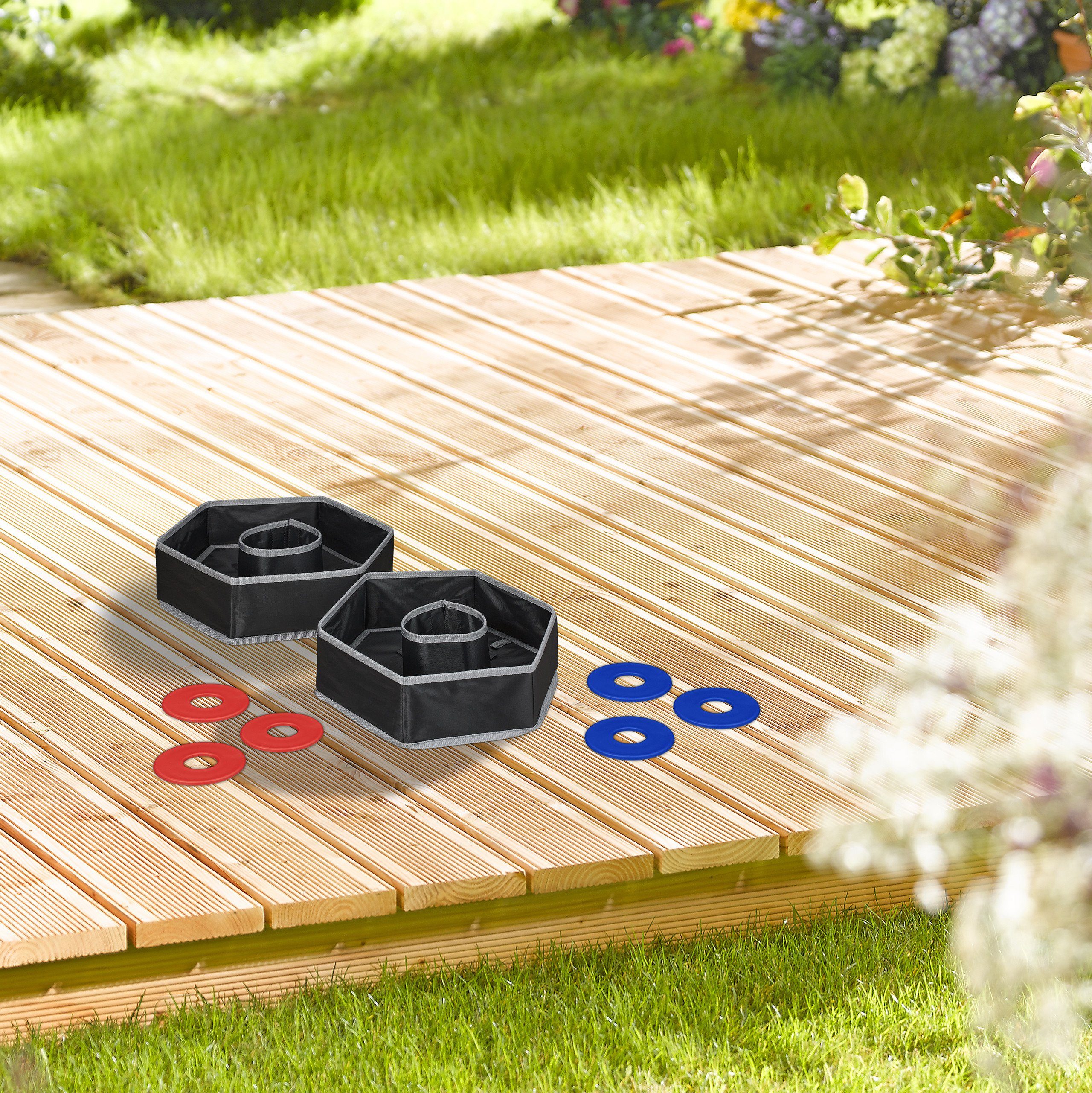 relaxdays Spielzeug-Gartenset Wurfspiel Washer Toss, (8-tlg)