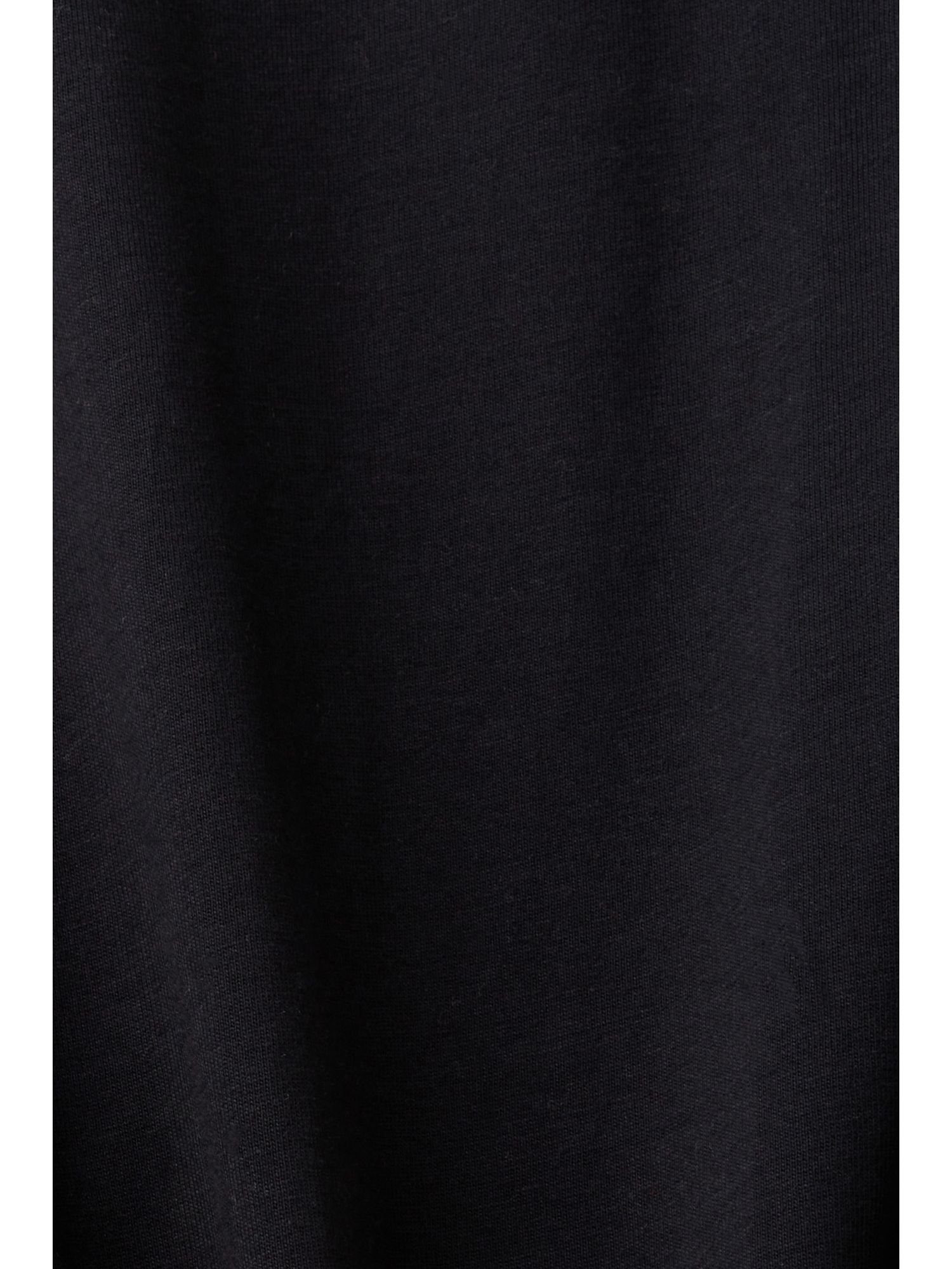 mit Logo (1-tlg) Langarmshirt Esprit Baumwolle BLACK aus Retro-T-Shirt