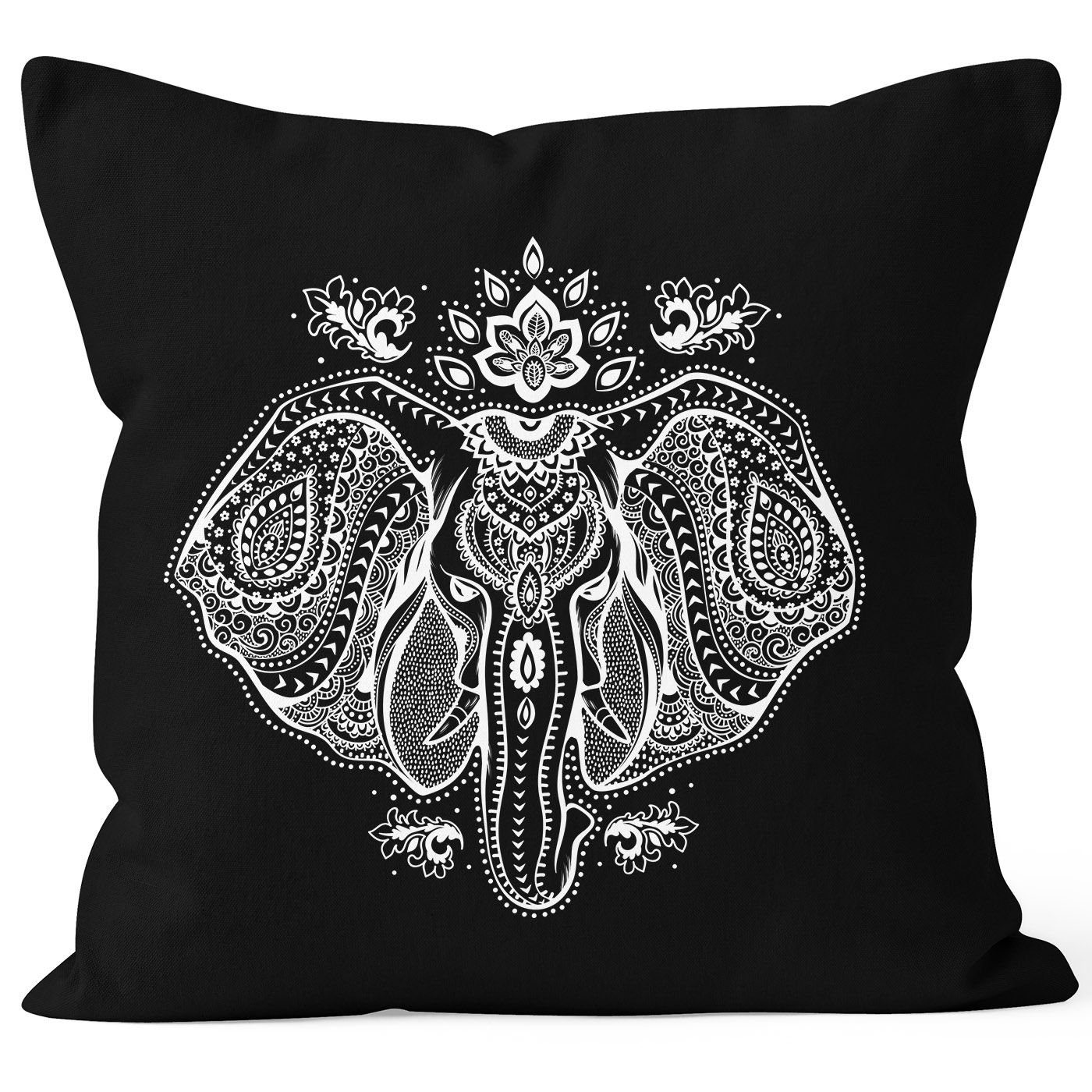 Autiga Dekokissen Kissenbezug Kissen-Hülle Mandala Elefant Elephant Boho Ethno 40x40 Autiga®