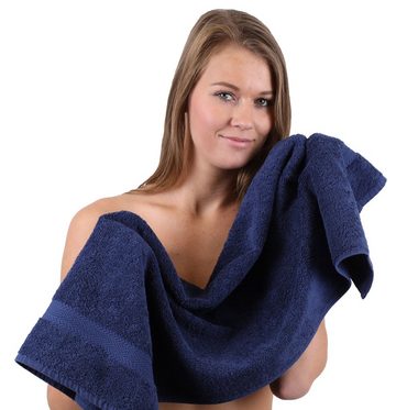 Betz Handtuch Set 10-tlg. Handtuch-Set Premium Farbe Anthrazit & Dunkelblau, 100% Baumwolle, (10-tlg)