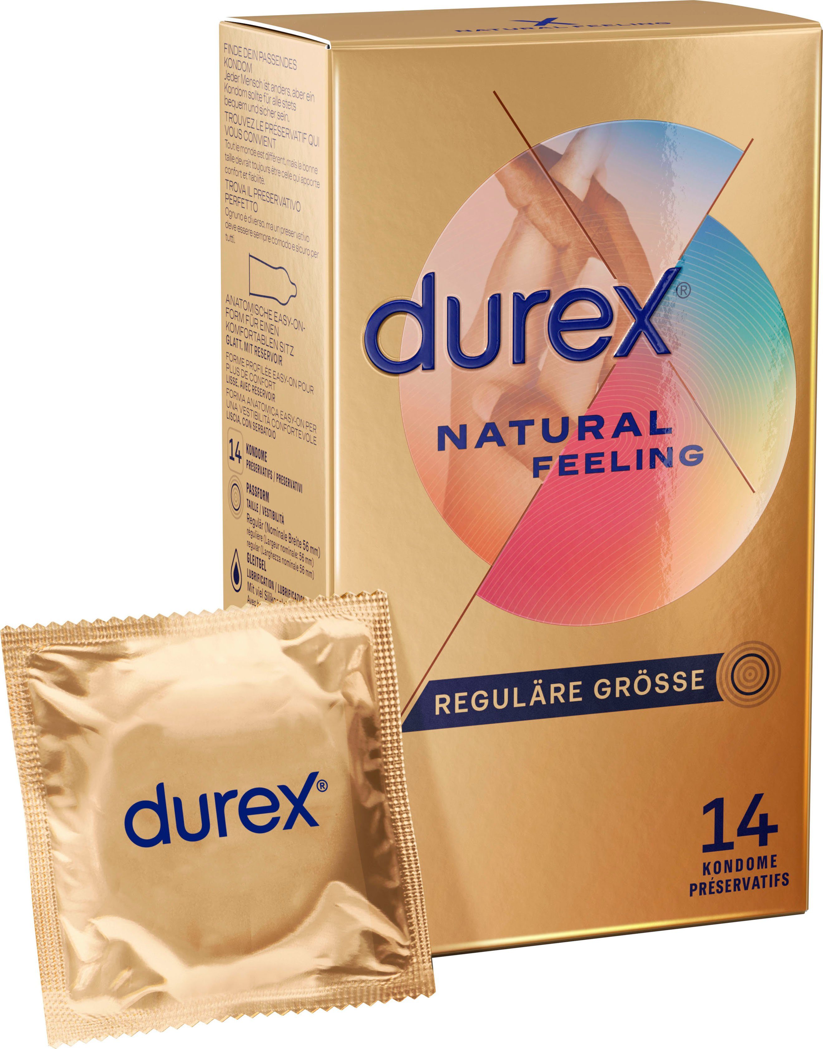 Latexfrei Natural natürliches Kondome ein Für durex Feeling, Haut-an-Haut-Gefühl.