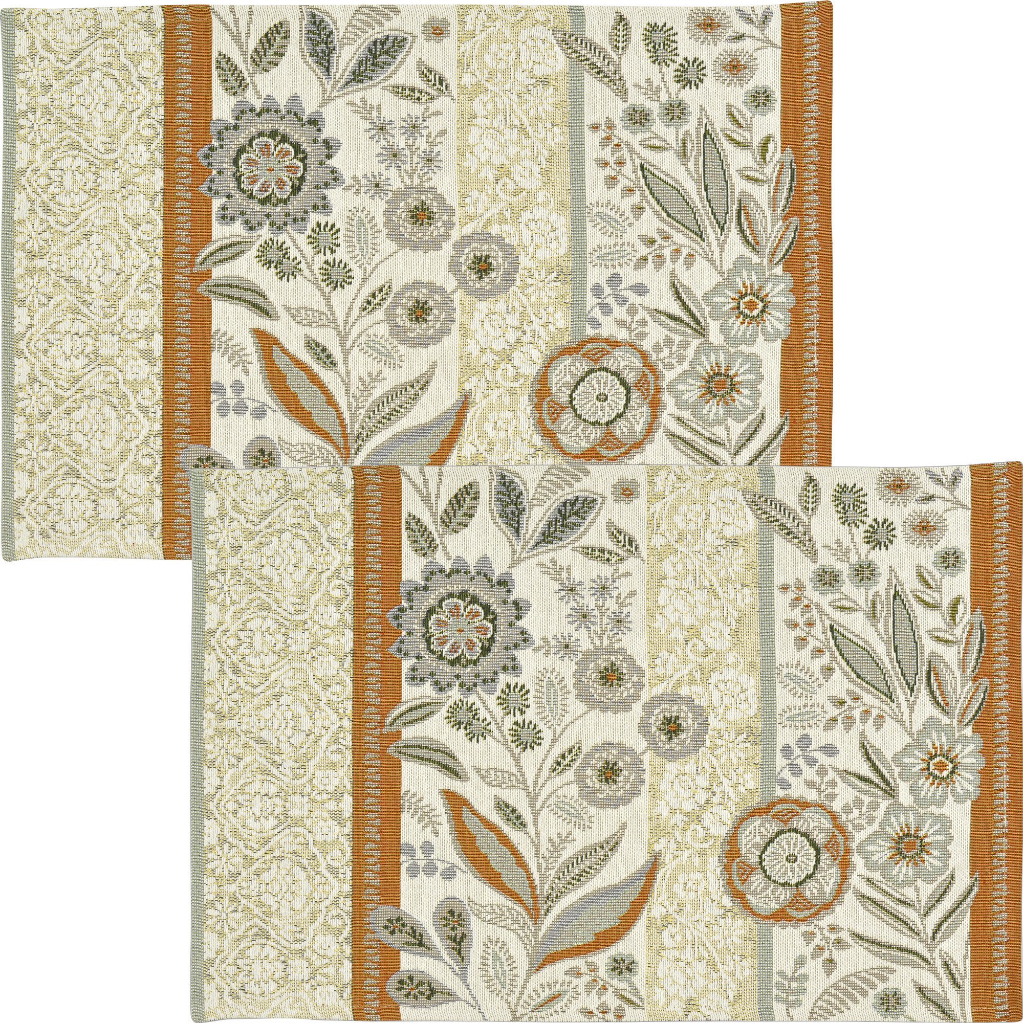 sander table + home Platzset Tischset "Loni Stripe" 2er-Pack, Gobelin Blume günstig online kaufen