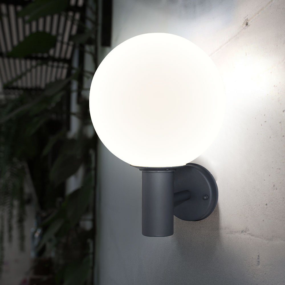 GLOBO LIGHTING Außen-Wandleuchte, Leuchtmittel nicht inklusive, Außenleuchte Wandleuchte Gartenleuchte Edelstahl