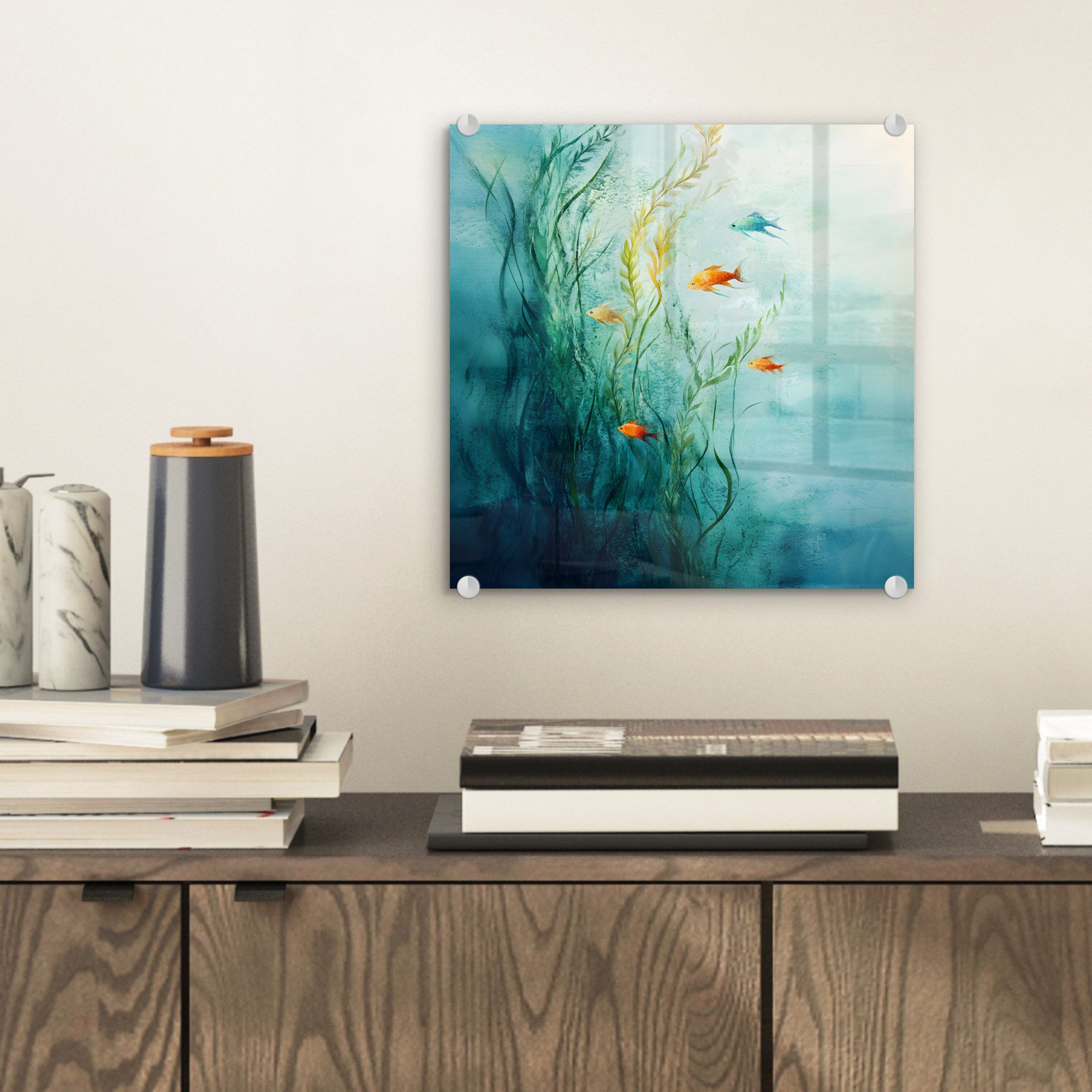 MuchoWow Acrylglasbild Wasserpflanzen - Fische - günstig online kaufen