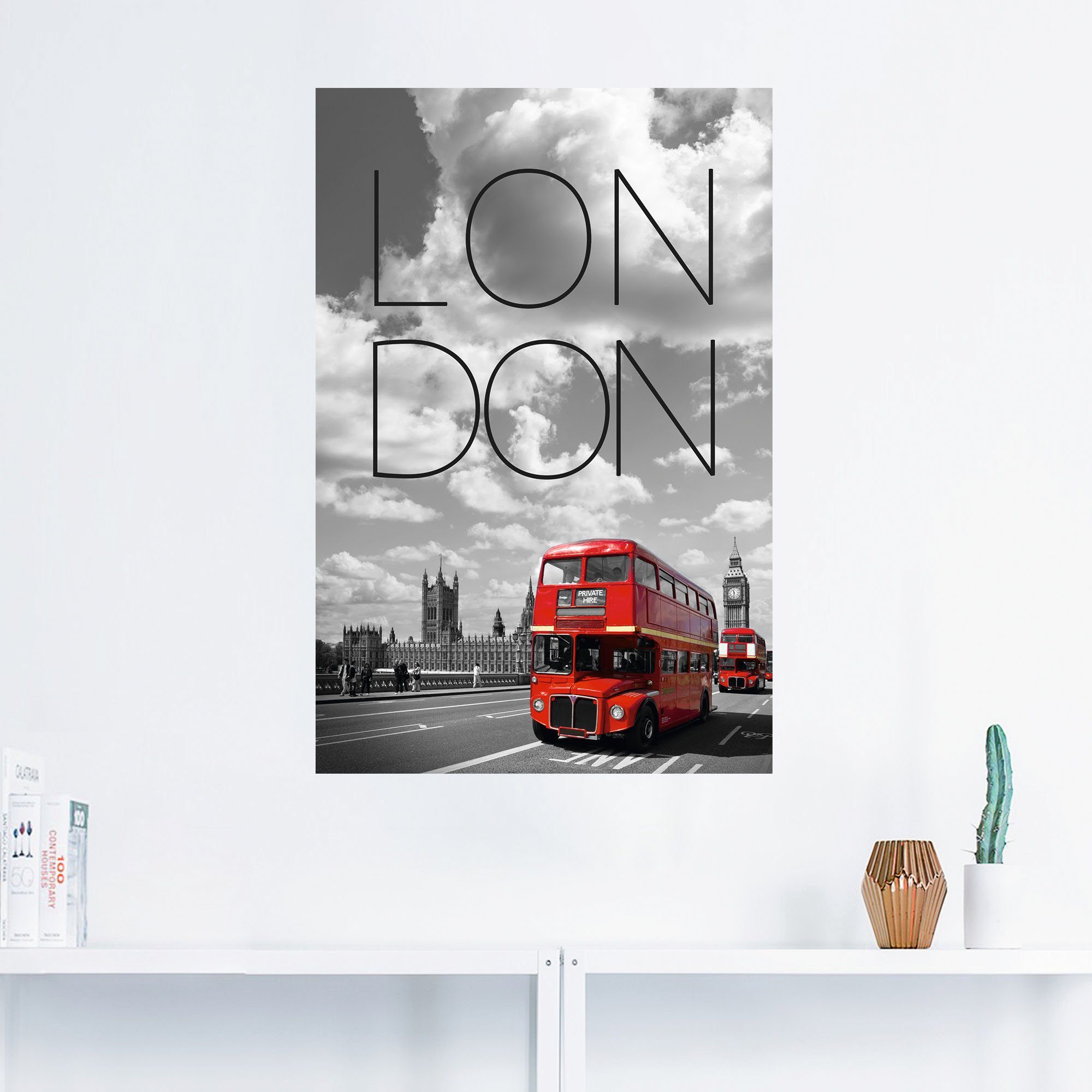 Busse Wandaufkleber St), Größen Rote Leinwandbild, als Artland (1 Poster in oder in London versch. Alubild, Wandbild London,