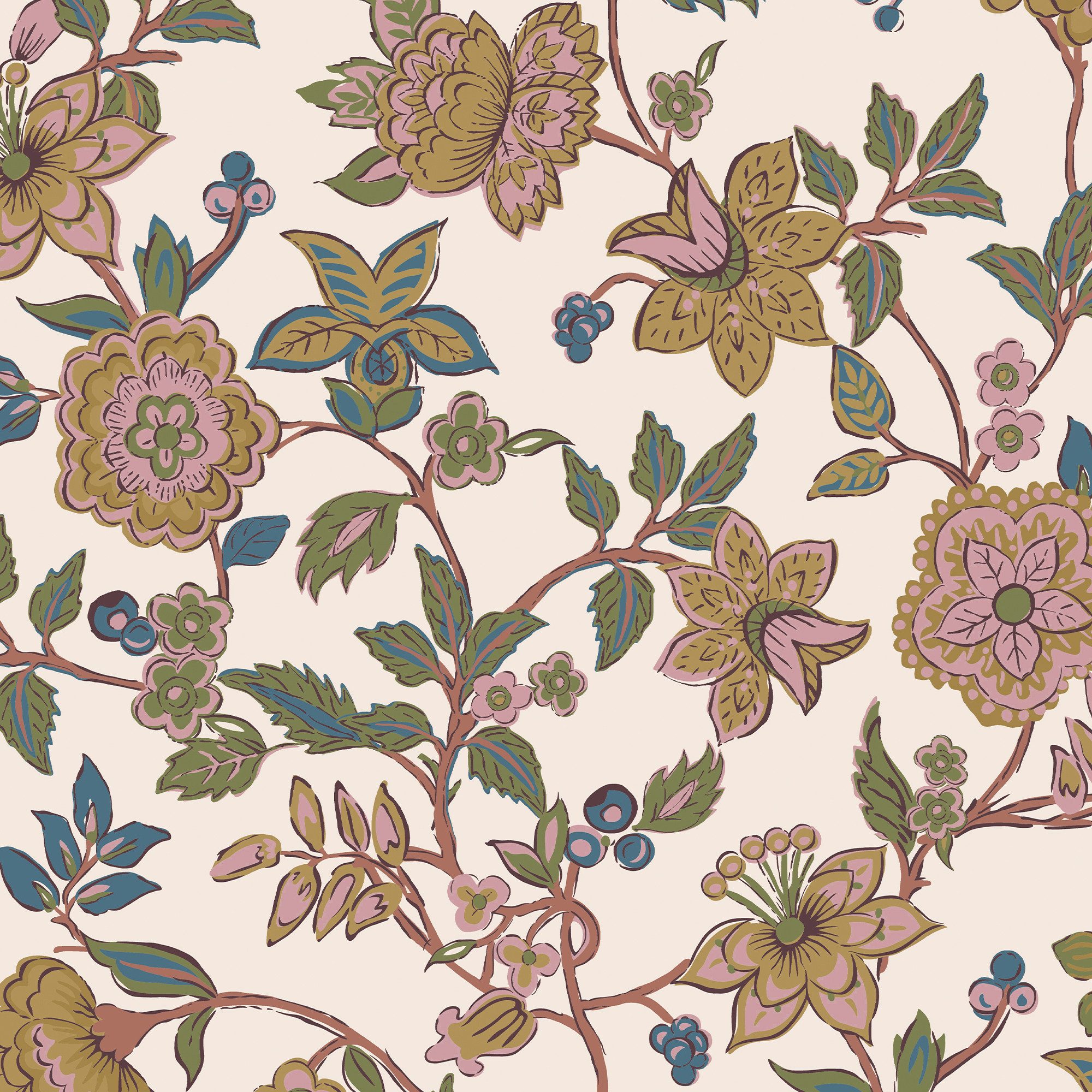 Joules Vliestapete Scot Floral, glatt, Motiv, (1 St), Design Tapeten