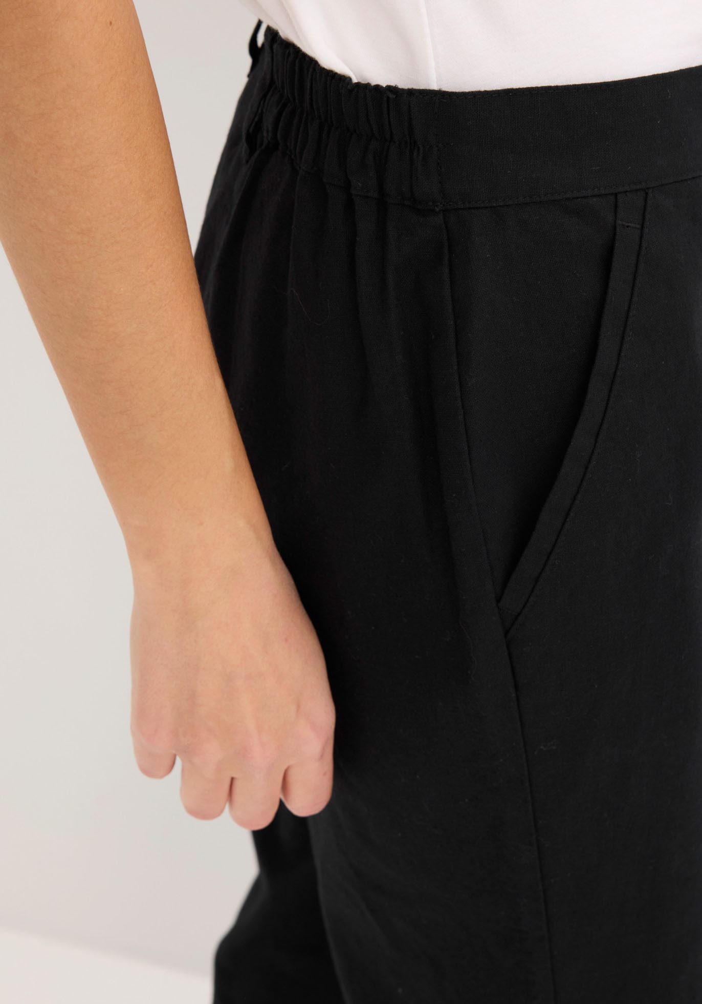 bonprix Leinenhose aus Leinen-Baumwoll-Mix, Loose Fit, komfortable Leibhöhe