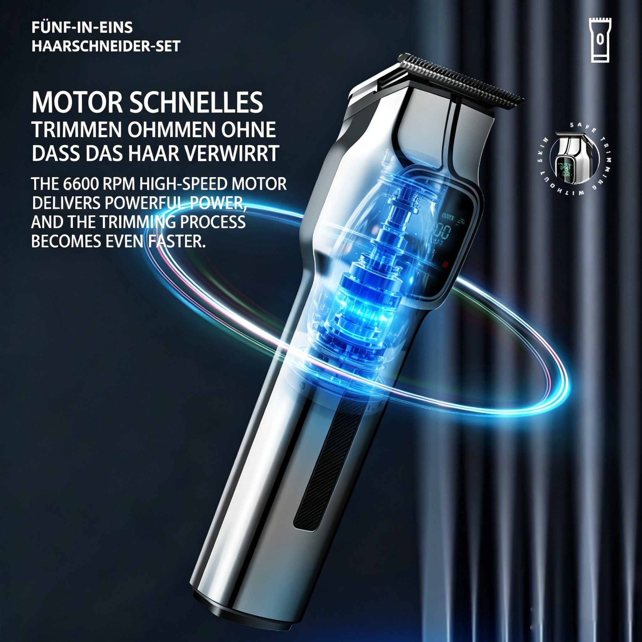 ibettertec Haarschneider Profi Haarschneider 5 in 1 Haarschneidemaschine Set Herren Haartrimmer, Wird mit einer Basis und 4 Begrenzungskämmen geliefert, 5-in-1 Haarschneidemaschine für Herren,Haar und Bartschneider