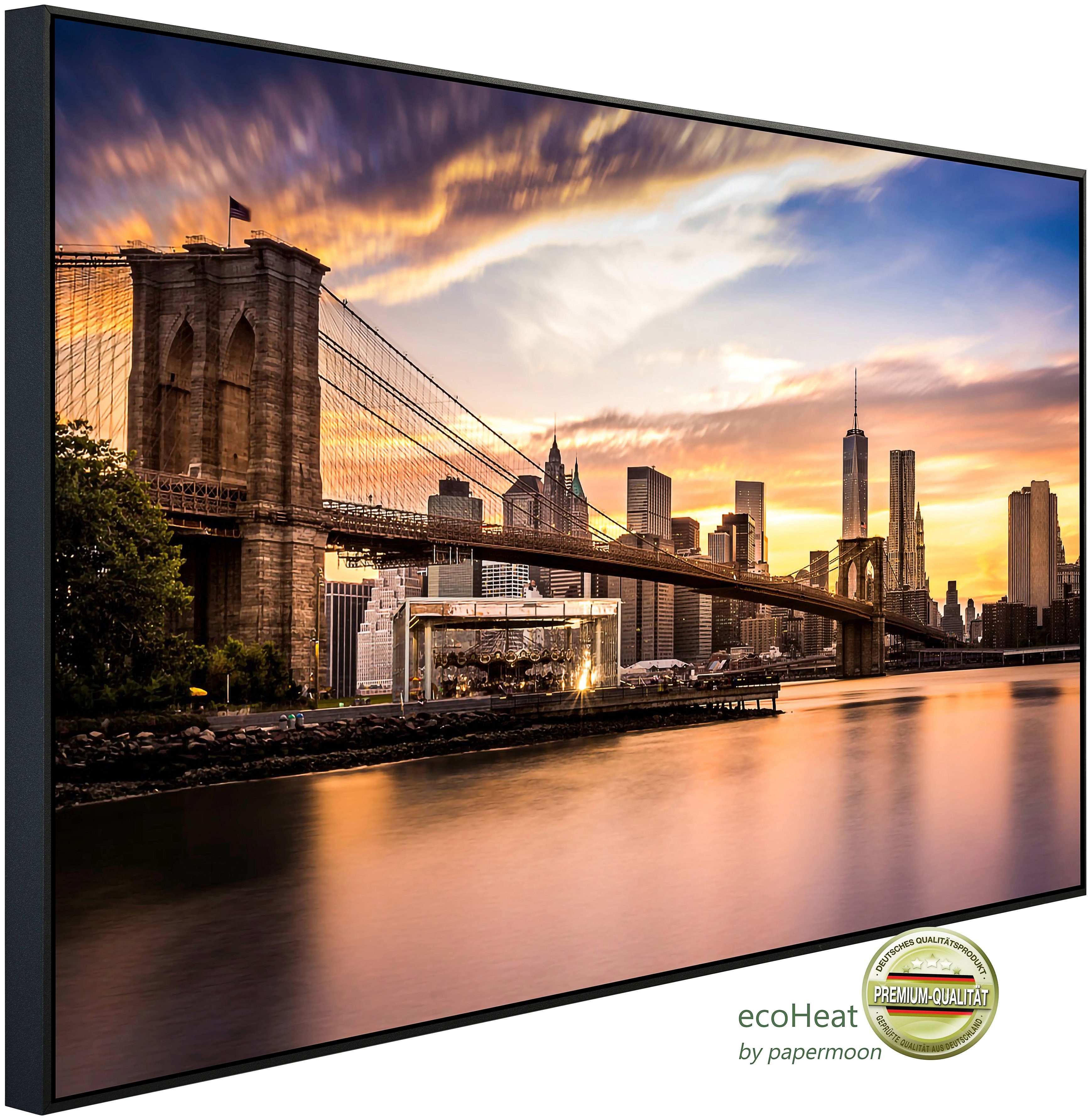 Infrarotheizung Brücke Brooklyn bei Sonnenuntergang