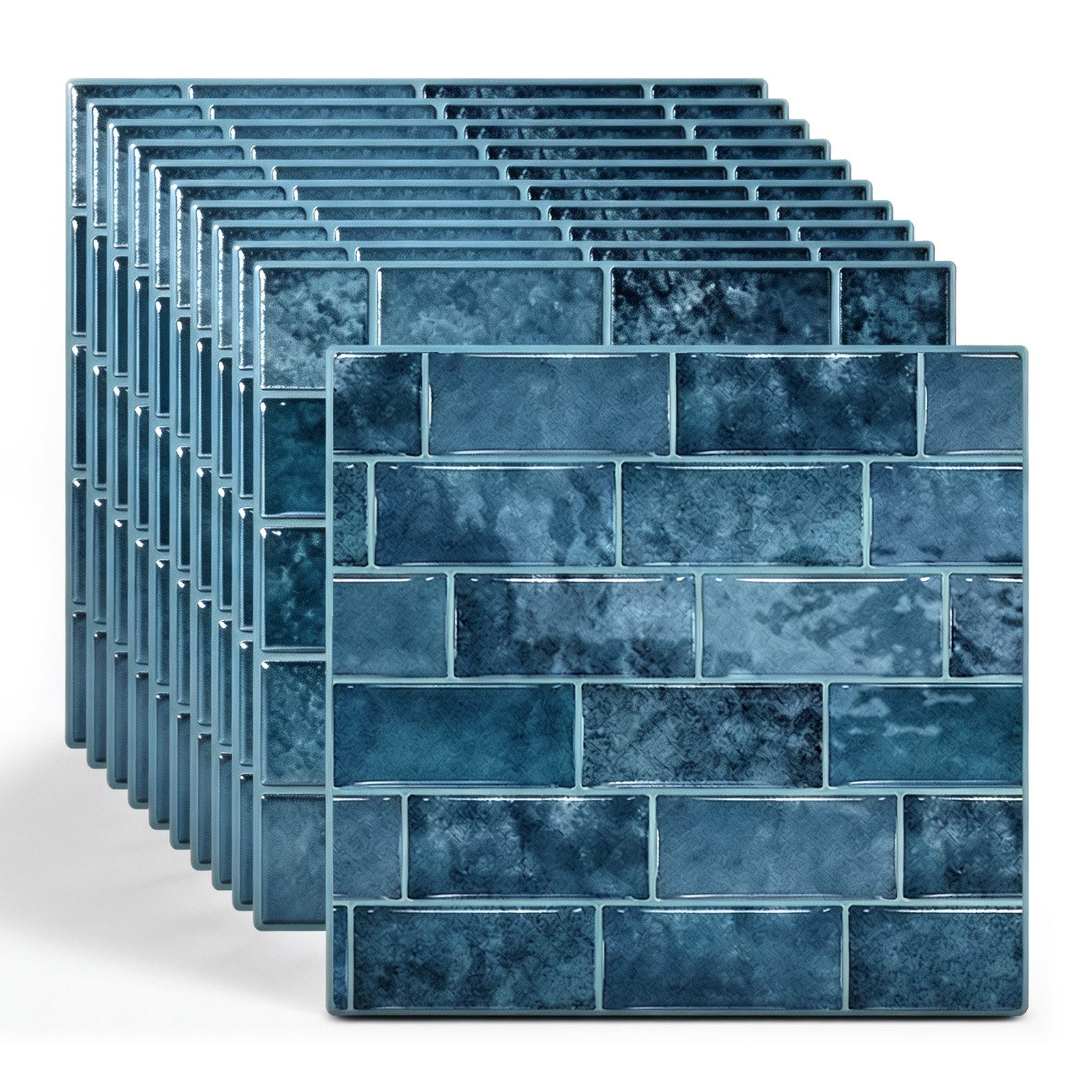 FANNOU Wandpaneel Selbstklebend, 10 Stück Wandtapete, PVC Wandaufkleber Wasserdicht, 0,05 qm, 30x22cm Wall Panel für Wohnzimmer, Küche, Badezimmer