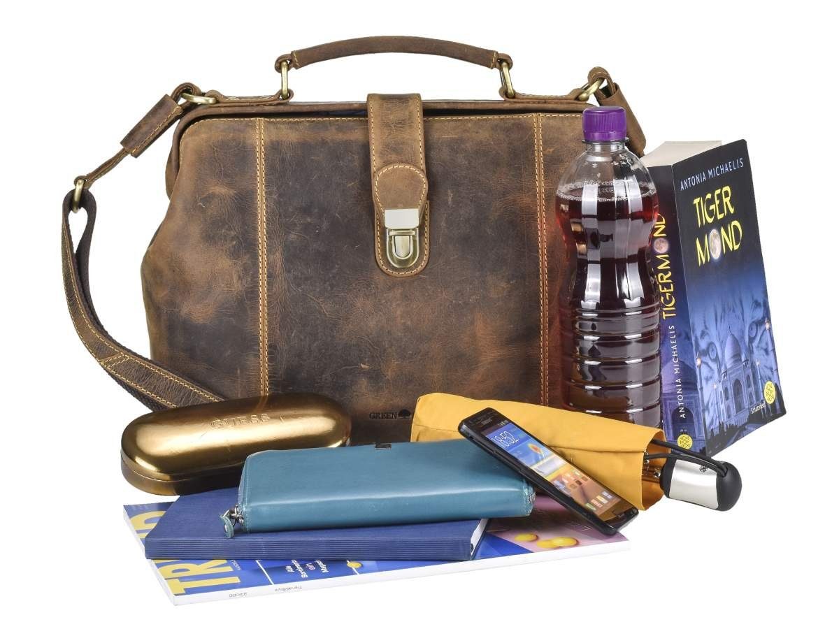 Greenburry Handtasche "Vintage" Leder, Shopper, Damentasche, Umhängetasche 35x25cm