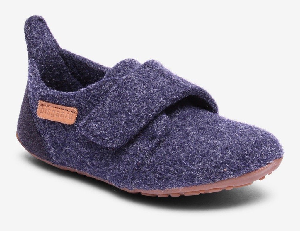 Bisgaard Bisgaard Casual Wool Hausschuh Schlupfschuh, Klettschuh mit Lammwolle gefüttert