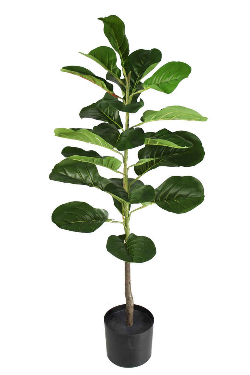 Kunstpflanze Ficus Lyrata künstliche Pflanze Ficus Lyrata, Arnusa, Höhe 95 cm, fertig im Topf, Real-Touch
