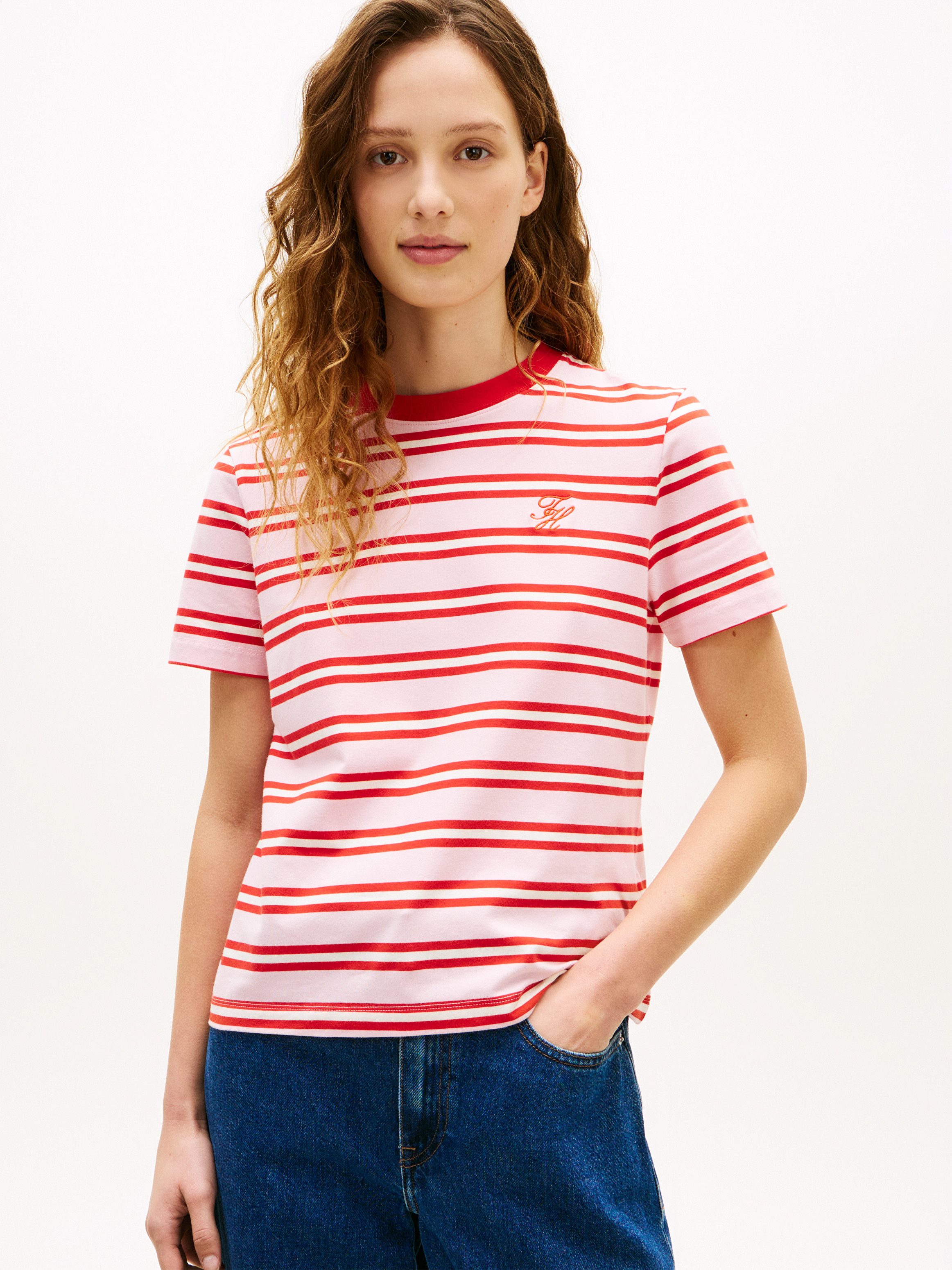 Tommy Hilfiger Kurzarmshirt TH SCRIPT REGULAR C-NECK SHORT SLEEVE TEE