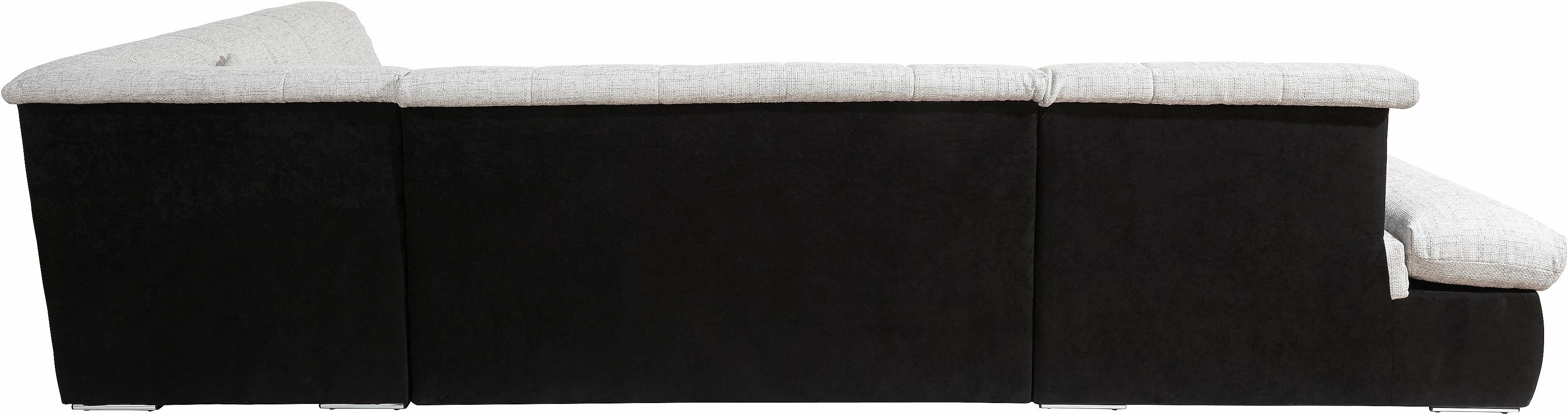 DOMO collection Wohnlandschaft MORIC 353x216x80 cm, mit viel Platz, U-Form, auch in Cord, im XXL-Format, wahlweise mit Bettfunktion und Armlehnenverstellung – Bild 4 von 5