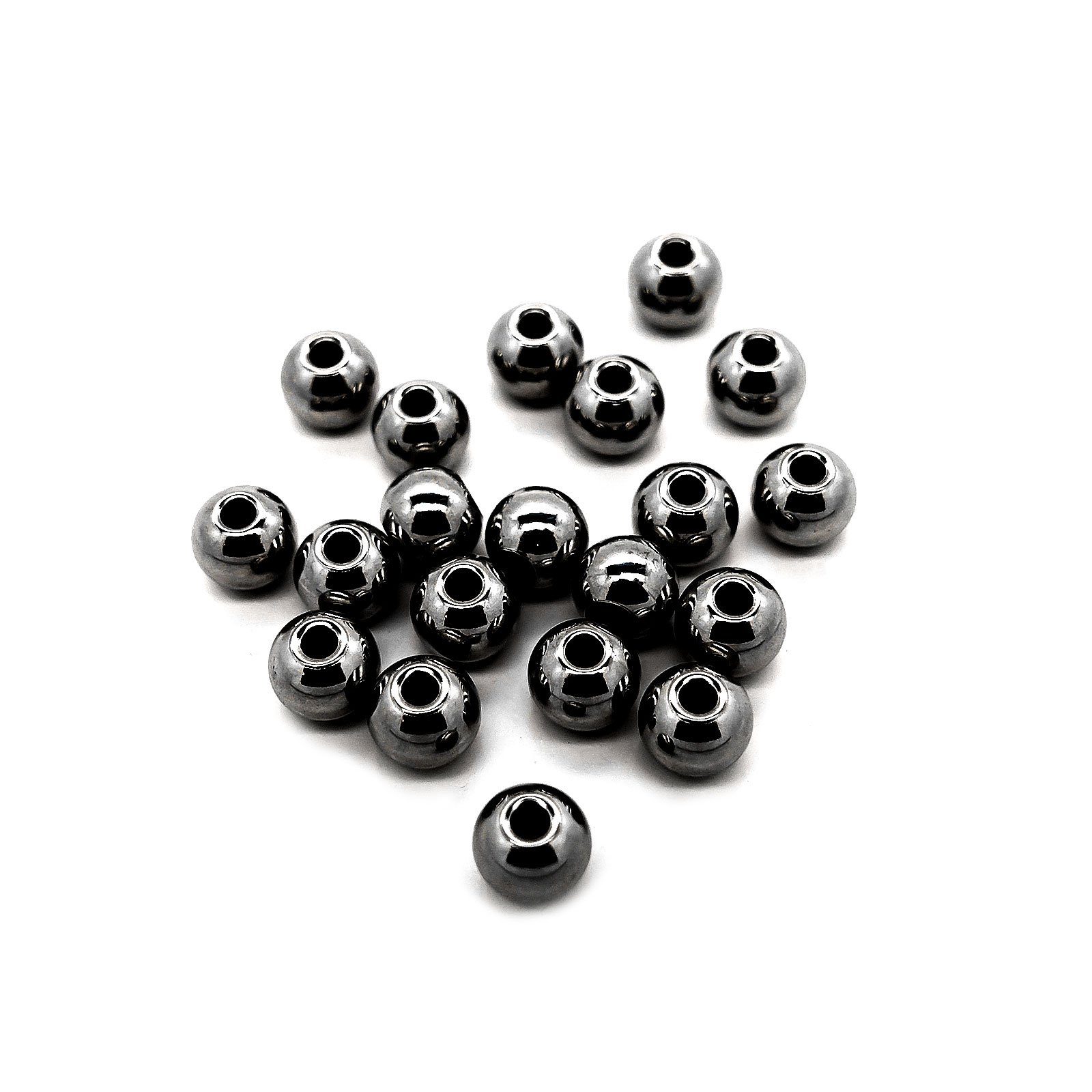 maDDma Ремесленные бусы 20 Premium Edelstahlperlen, Ø 2mm - Bohrung 0.5mm