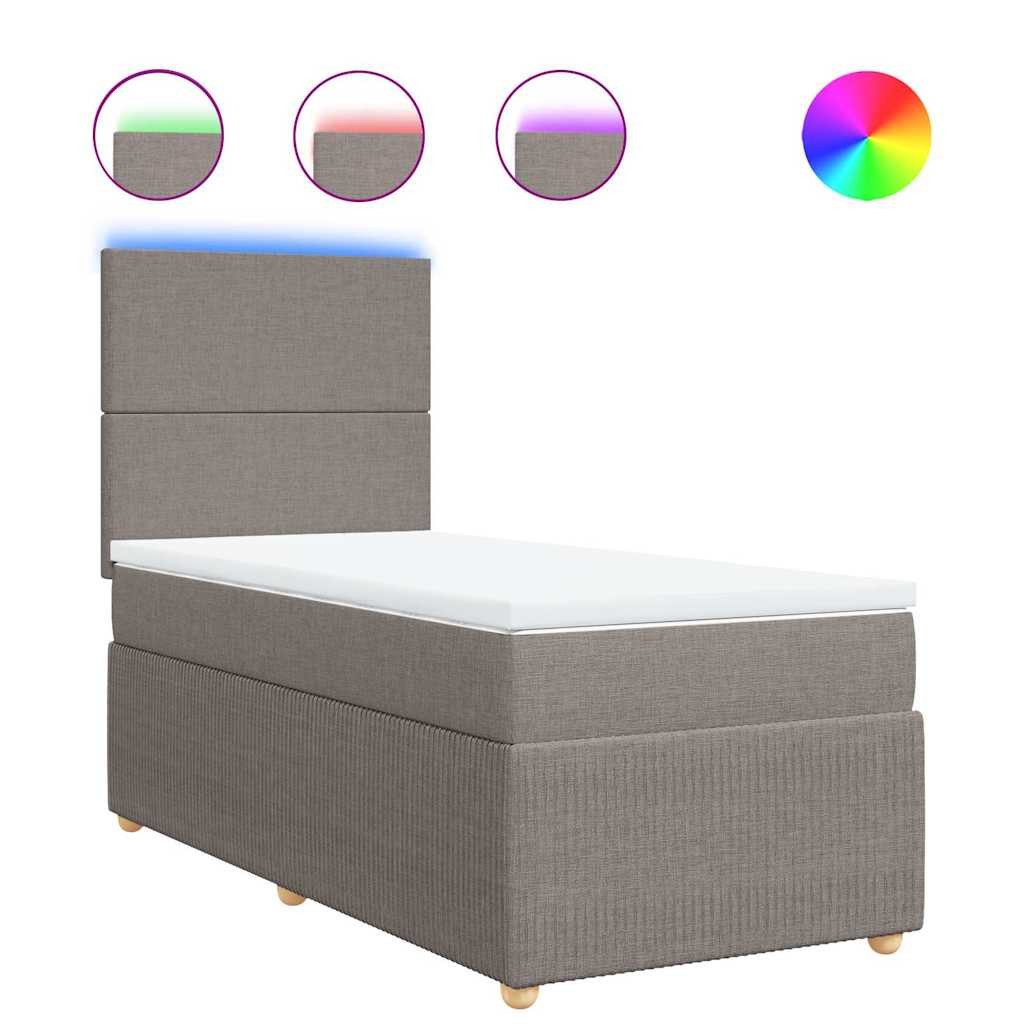 vidaXL Bett Boxspringbett mit Matratze Taupe günstig online kaufen