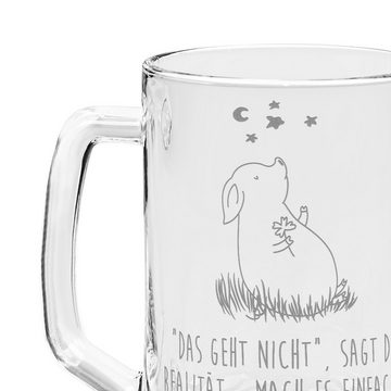 Mr. & Mrs. Panda Bierkrug Schwein Glück - Transparent - Geschenk, Tiermotive, Bier Krug, Glücks, Premium Glas