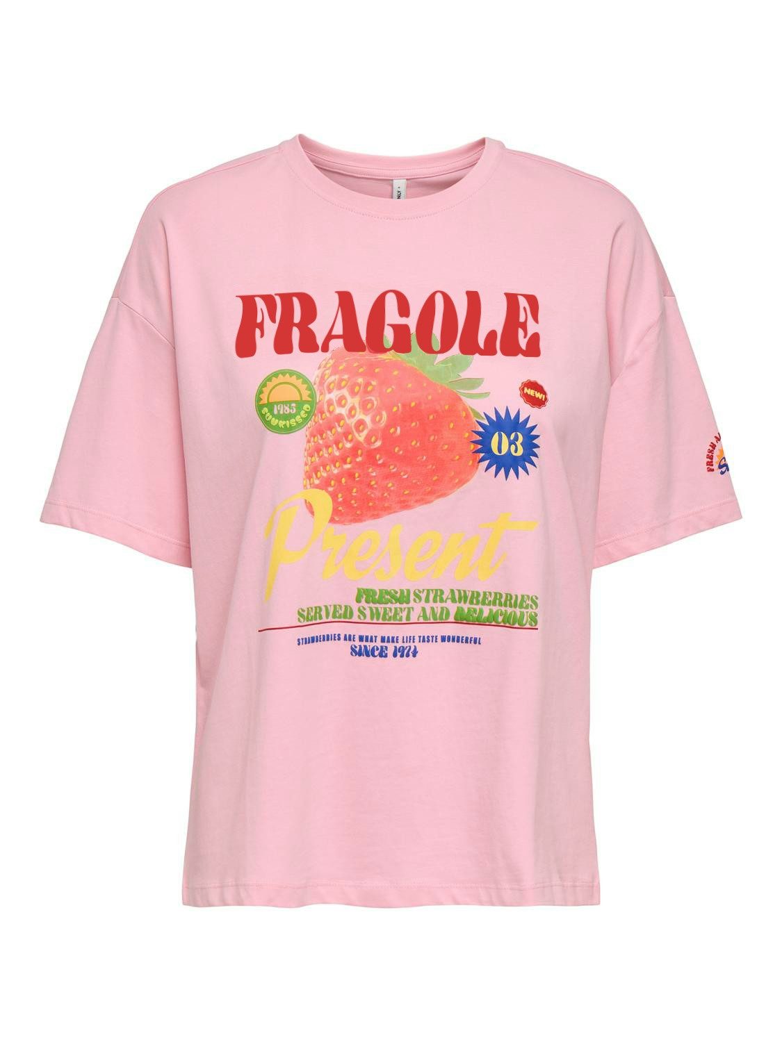 ONLY Kurzarmshirt ONLBOLETTE LIFE S/S TOP BOX CC JRS mit auffälligem Print günstig online kaufen