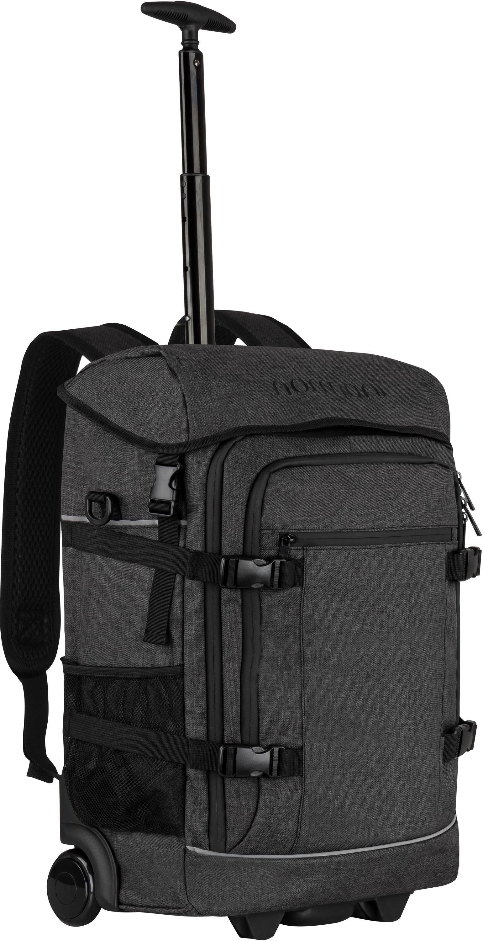 normani mit Volumen Boardgepäck Rollen Rucksack-Trolley 37 Kleidertaschen, Handgepäck Reisetasche mit Liter