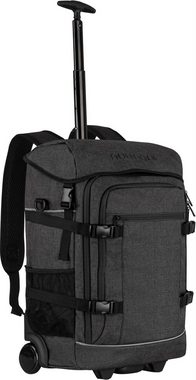 normani Reisetasche Rucksack mit Trolleyfunktion 37 L und Regenüberzug, Reisetasche 3-in-1 in Handgepäckgröße