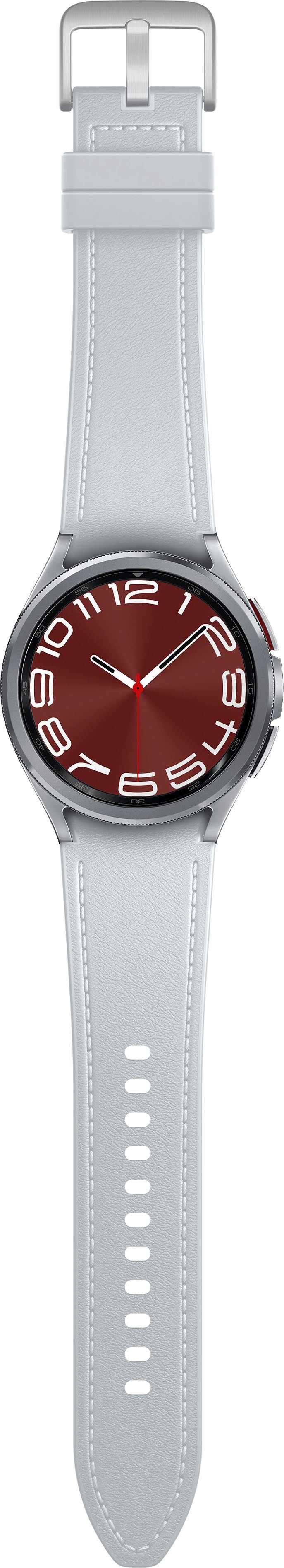 LTE (3,33 Smartwatch 43mm cm/1,3 Galaxy Watch silber | by 6 Wear OS silber Classic Zoll, Samsung Samsung)